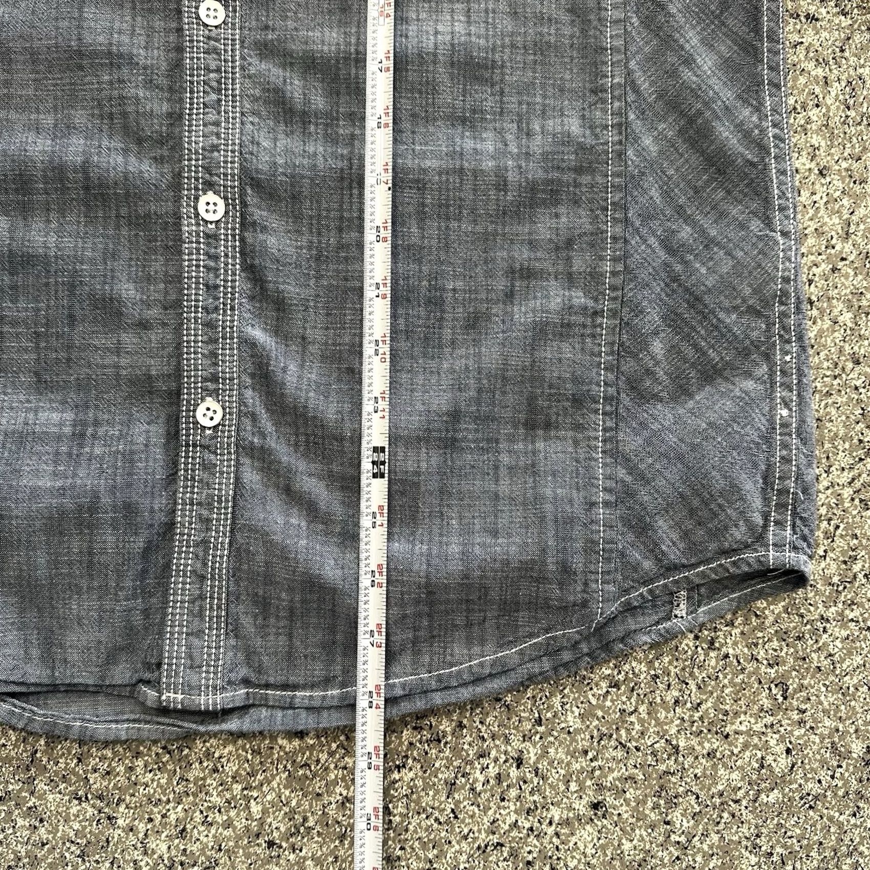 Vintage INC International Concepts Shirt Mens M Chambray Long Sleeve Button Up Blue Size US M / EU 48-50 / 2 - 5 Thumbnail