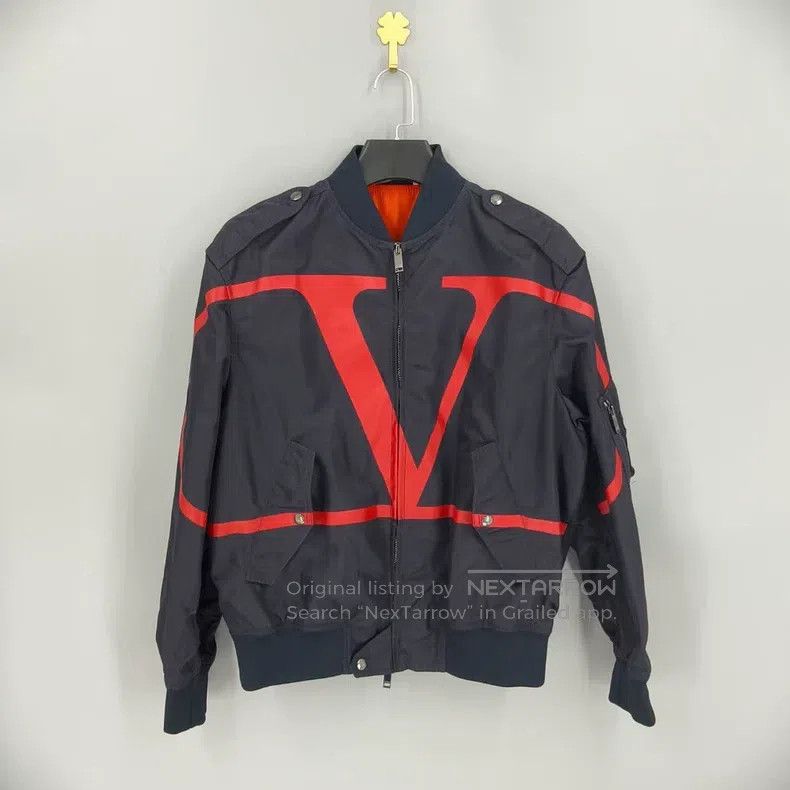 Valentino Valentino Classic big V logo baseball jacket Size L / US 10 / IT 46 - 1 Thumbnail