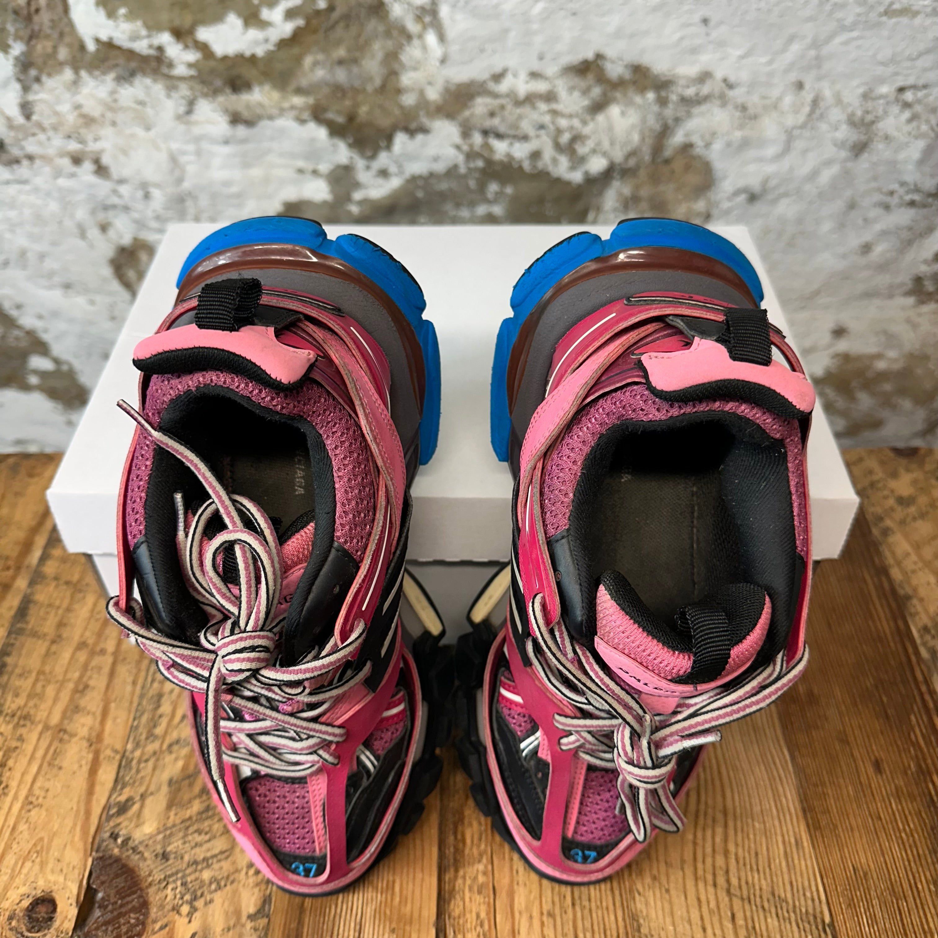 Balenciaga Balenciaga Track Runner Pink Black Blue Sneaker Sz 5 (37) Size US 5 / EU 37 - 4 Thumbnail