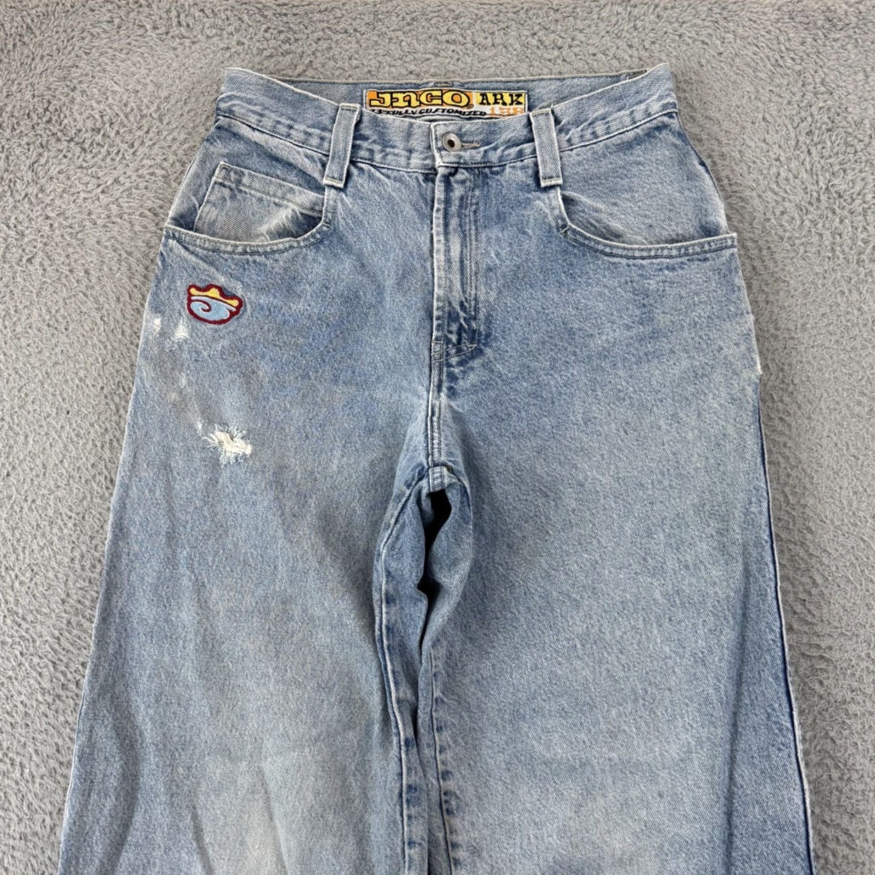 JNCO VINTAGE JNCO Jeans The Ark Mens 30x32 Blue Wide Leg Baggy 90s Grunge Cyber Skate Size US 30 / EU 46 - 3 Thumbnail