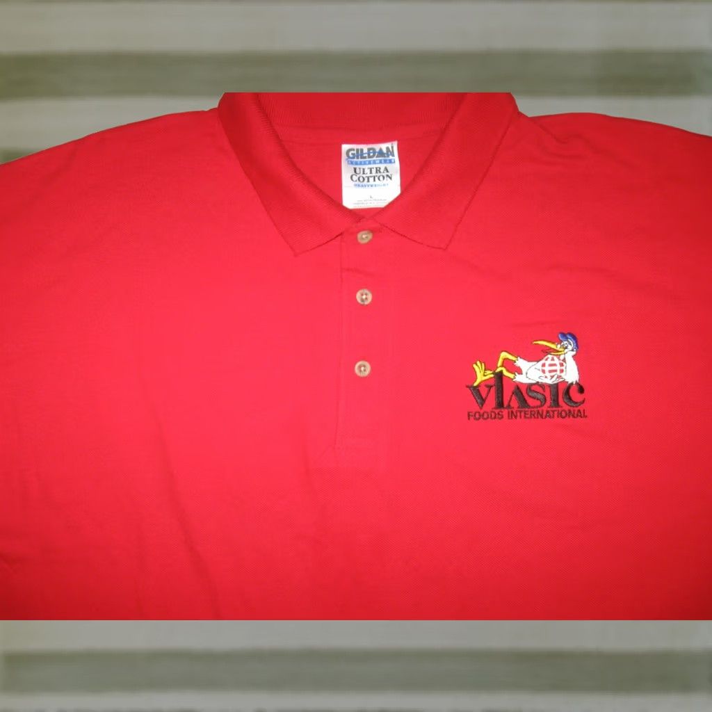 Gildan VLASIC PICKLES Vintage Polo Shirt Mens Large Conagra Stork Logo IMLAY MICHIGAN Size US L / EU 52-54 / 3 - 1 Thumbnail