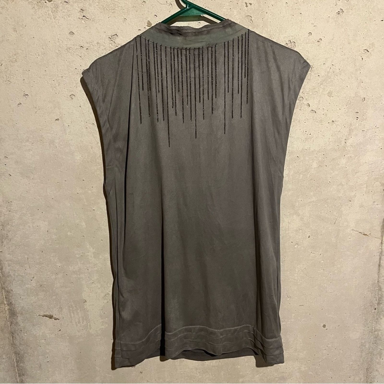 Other Aryn K Tank Top Women's Size M Grey Faux Leather Size M / US 6-8 / IT 42-44 - 6 Thumbnail