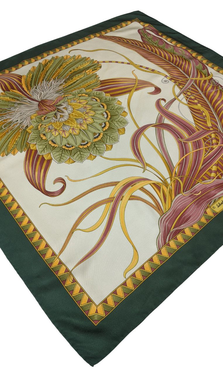 Salvatore Ferragamo Salvatore Ferragamo Lotus Silk Scarf Size ONE SIZE - 2 Thumbnail