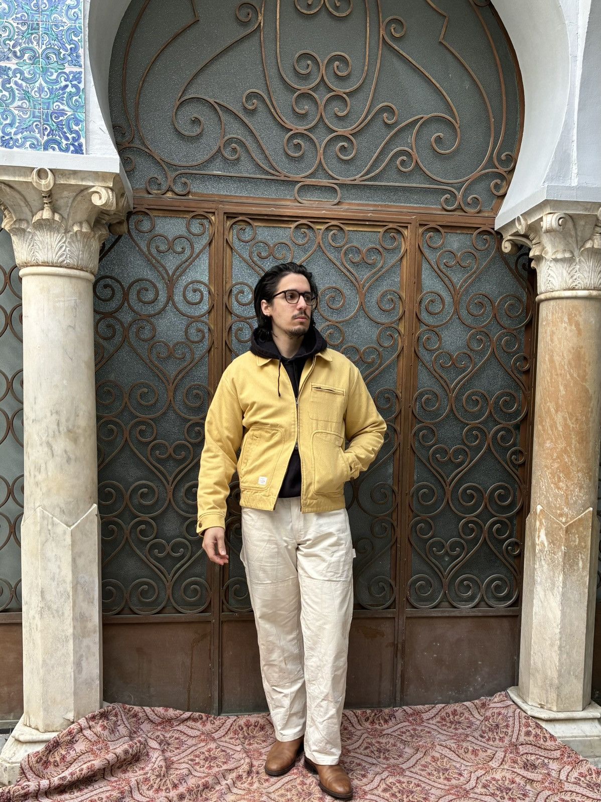 Aime Leon Dore AIMÉ LEON DORE TRAPUNTO CHORE JACKET IN RATTAN PALE YELLOW Size US M / EU 48-50 / 2 - 2 Thumbnail