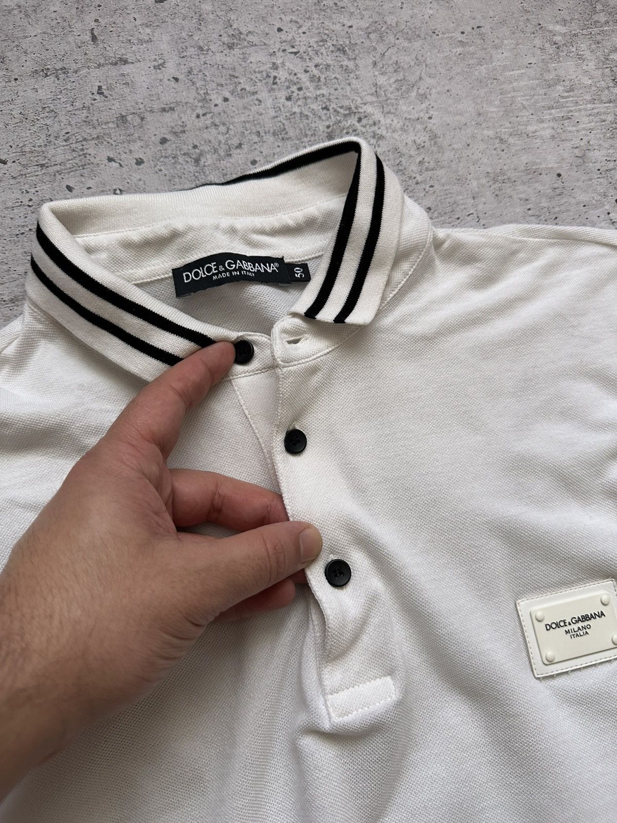 Dolce & Gabbana Vintage Dolce Gabbana Milano White Polo Size US M / EU 48-50 / 2 - 8 Thumbnail