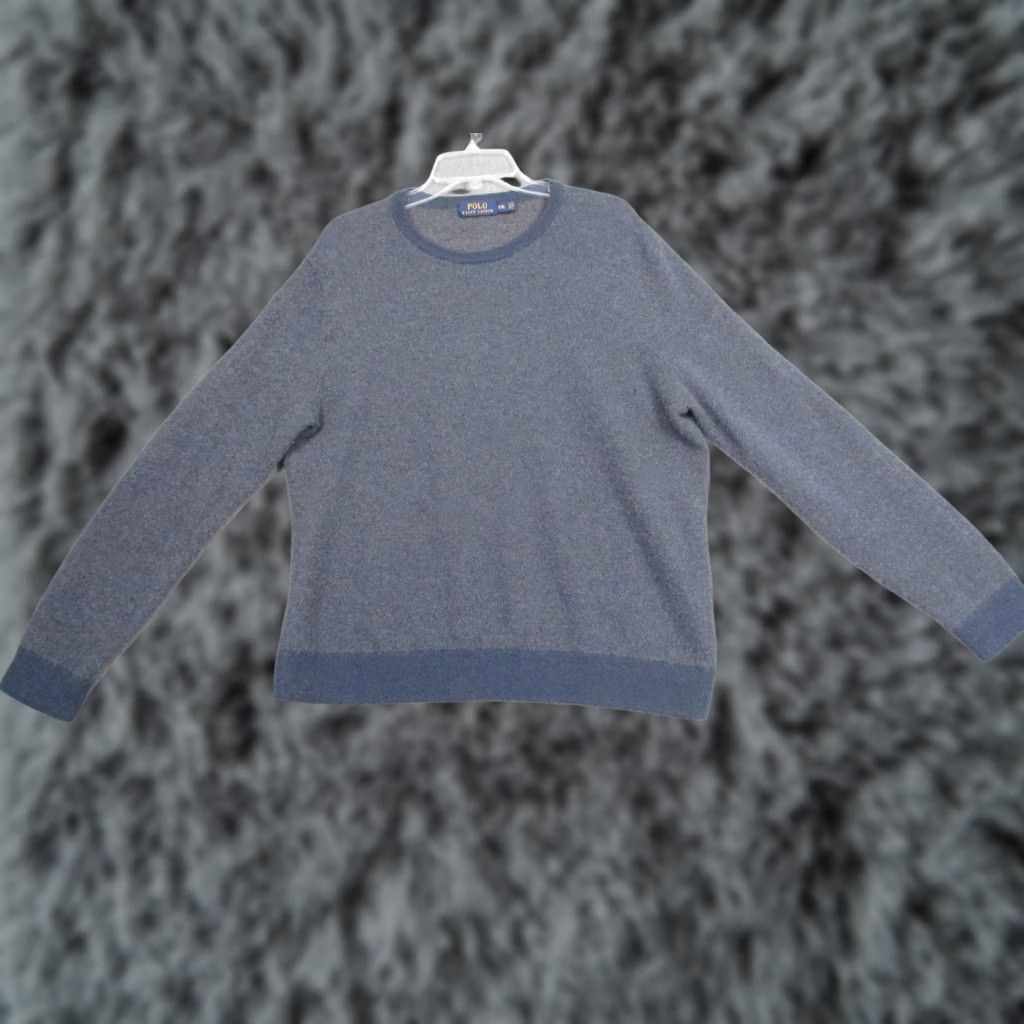 Polo Ralph Lauren Polo Ralph Lauren Mens Sweater XL Blue Gray Merino Wool Crewneck Italian Yarn Size US XL / EU 56 / 4 - 1 Thumbnail