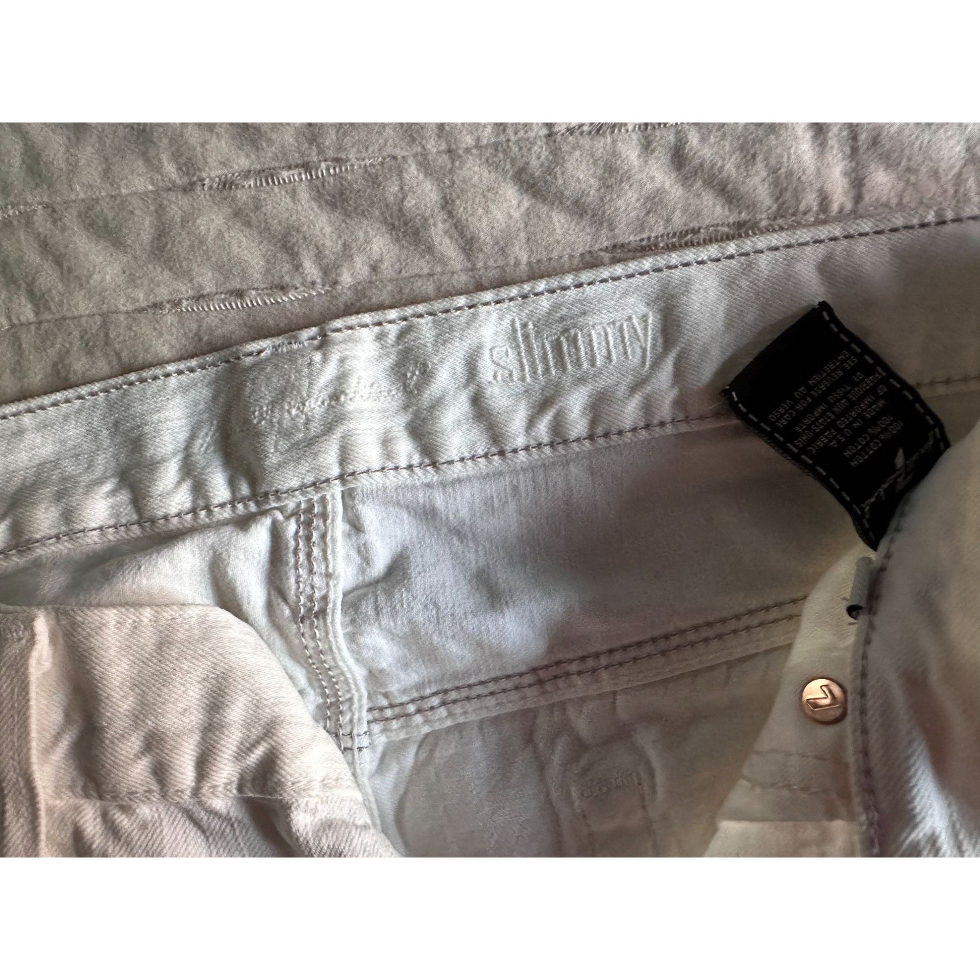 7 For All Mankind 7 FOR ALL MANKIND Sz 34 SLIMMY DENIM JEANS IN CLEAN WHITE Size US 34 / EU 50 - 5 Thumbnail
