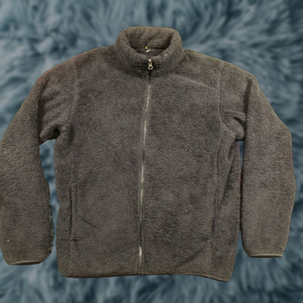 Uniqlo Uniqlo Jacket Women Men L Black Teddy Sherpa Fleece Long Button Pockets Casual Winter Size L / US 10 / IT 46 - 1 Thumbnail