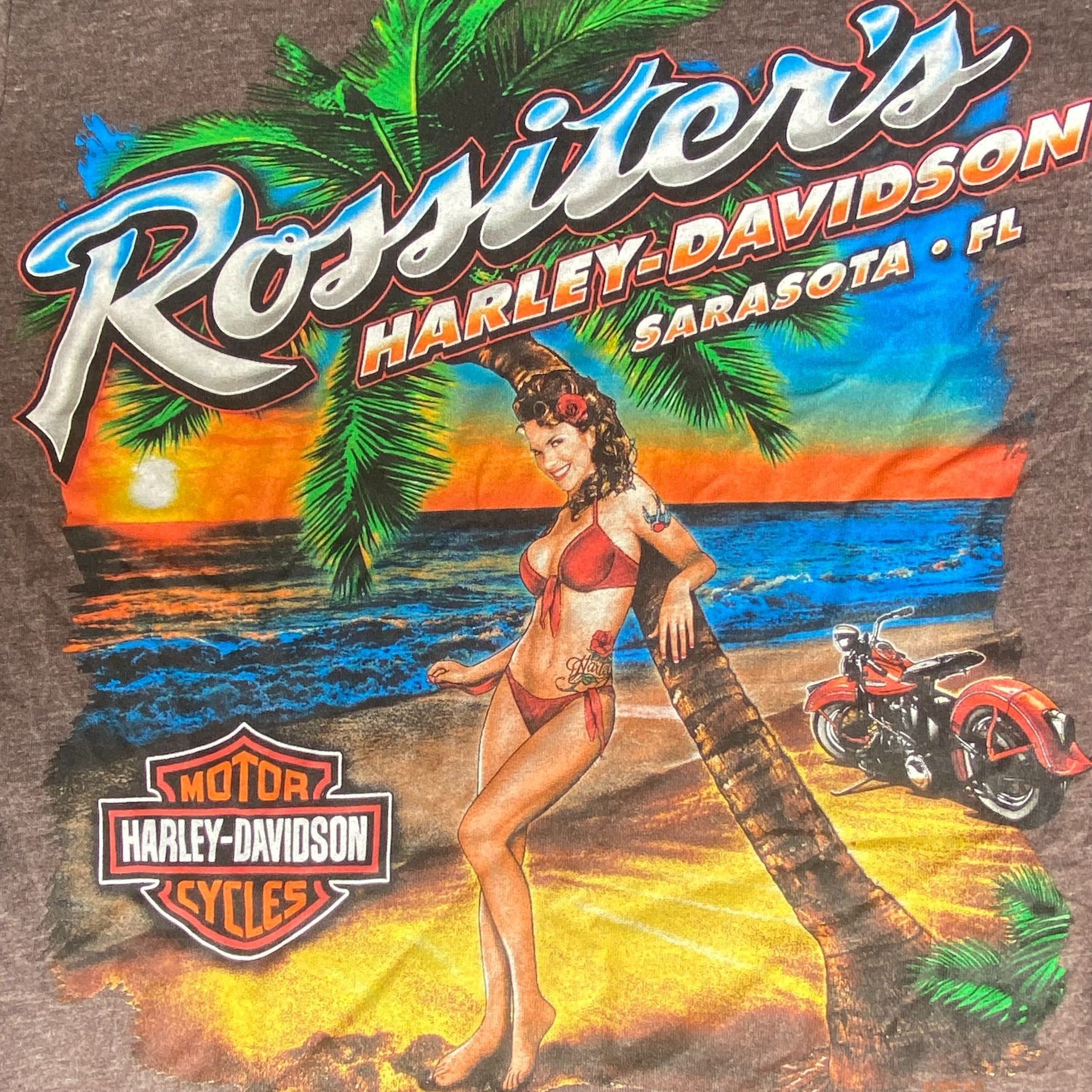 Harley Davidson Vintage Y2K Harley Davidson Shirt Beach Pin Up Girl Biker Te Size US S / EU 44-46 / 1 - 3 Thumbnail