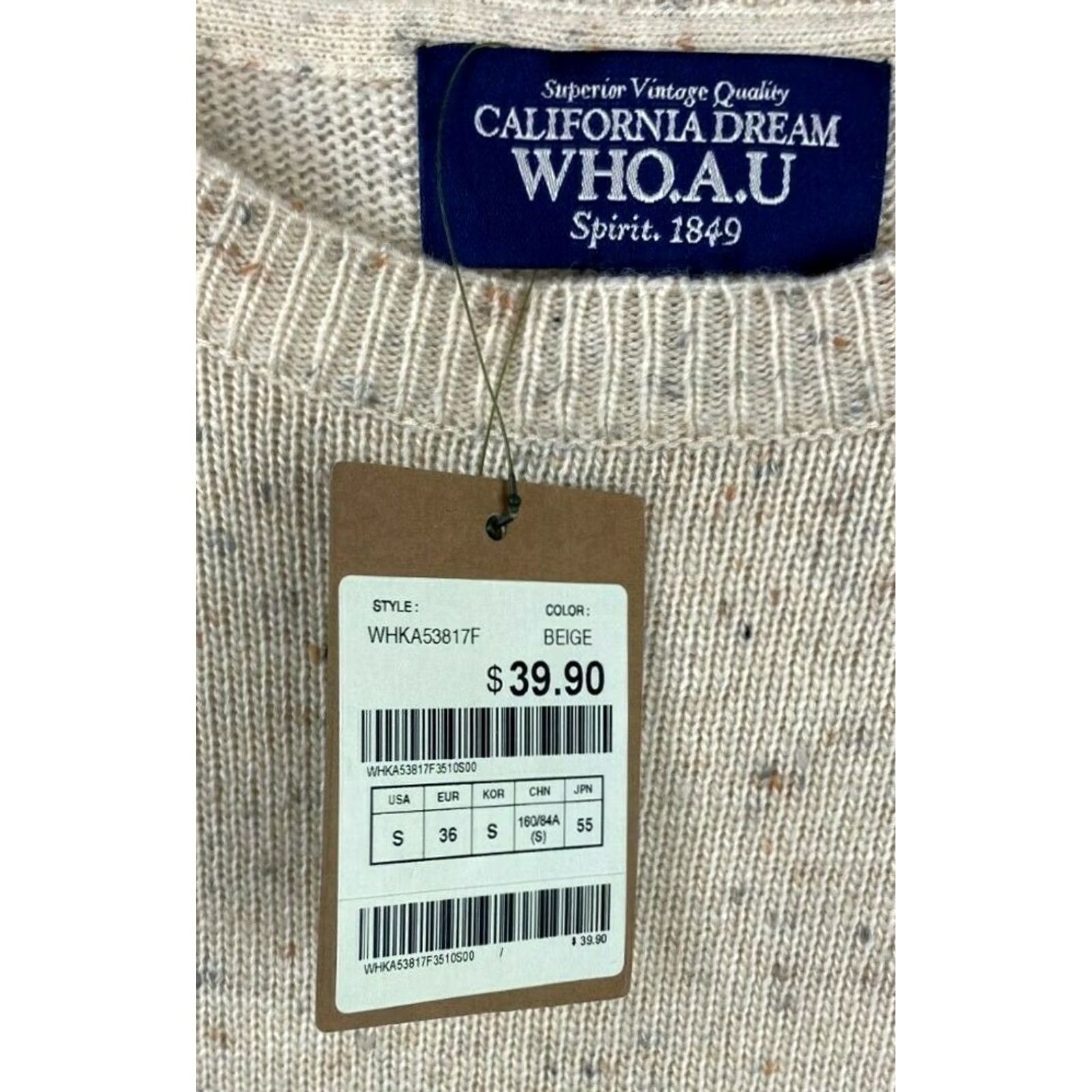 Vintage California Who.A U Sweater Pullover Women Size Small New Wool Blend Long Sleeve Size S / US 4 / IT 40 - 4 Thumbnail