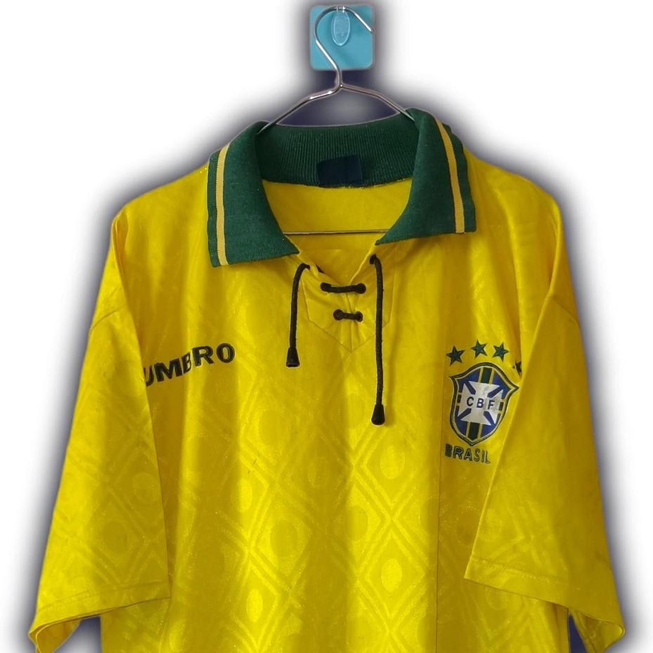 Umbro Fc Brazil 1990 1991 1992 Rare Home Shirt Jersey Size US XL / EU 56 / 4 - 1 Thumbnail
