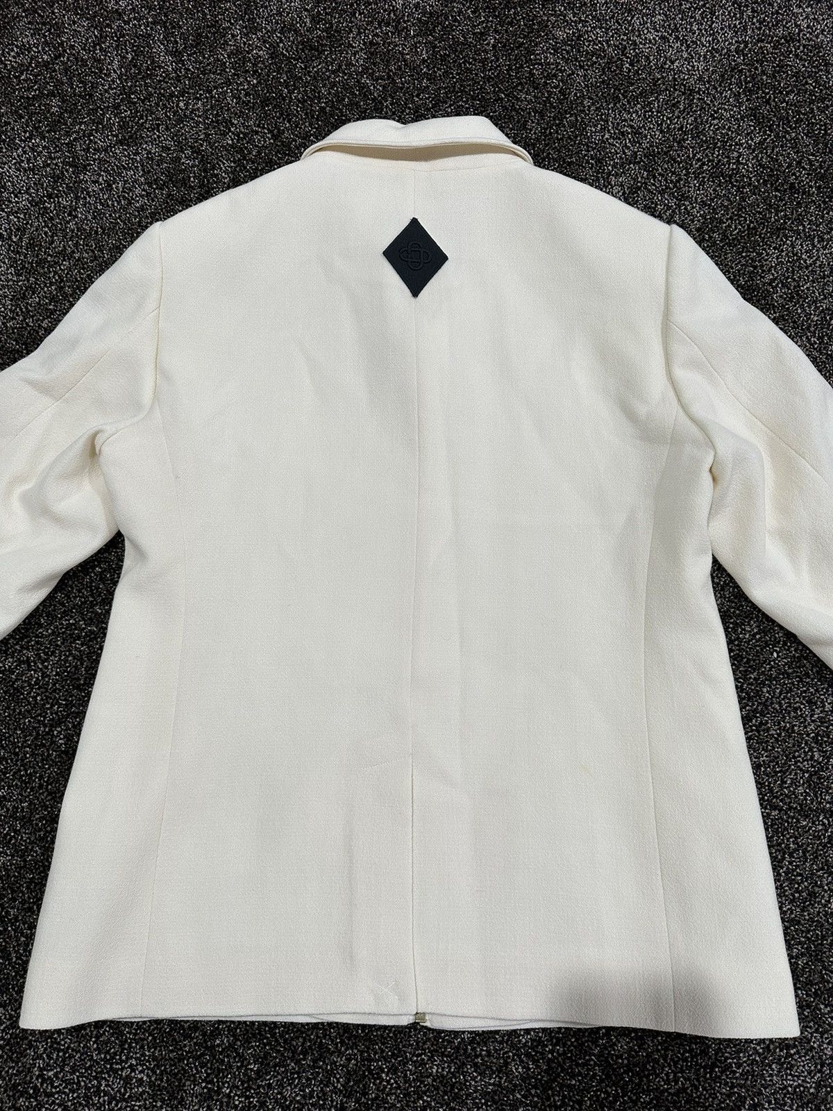 Casablanca Casablanca Diamond-Applique Off White Zip-Up Jacket Size US L / EU 52-54 / 3 - 16 Thumbnail