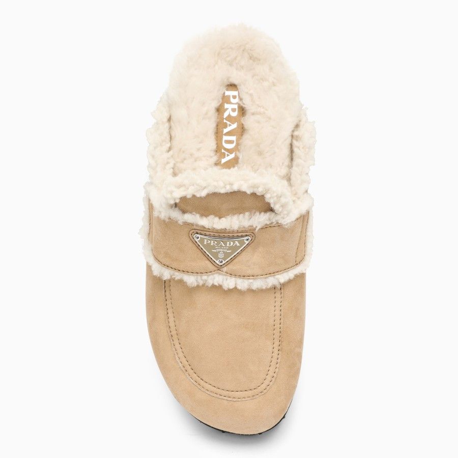 Prada o1d2blof0924 Mules in Beige Size US 5 / IT 35 - 3 Thumbnail