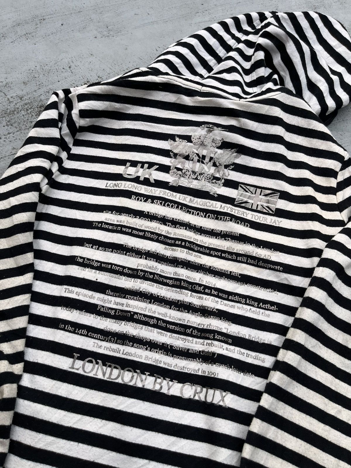 Hysteric Glamour JAPENSE CRUX BRITISH ENGLAND STRIPE ZIPER HOODIE PUNK Size US M / EU 48-50 / 2 - 3 Thumbnail