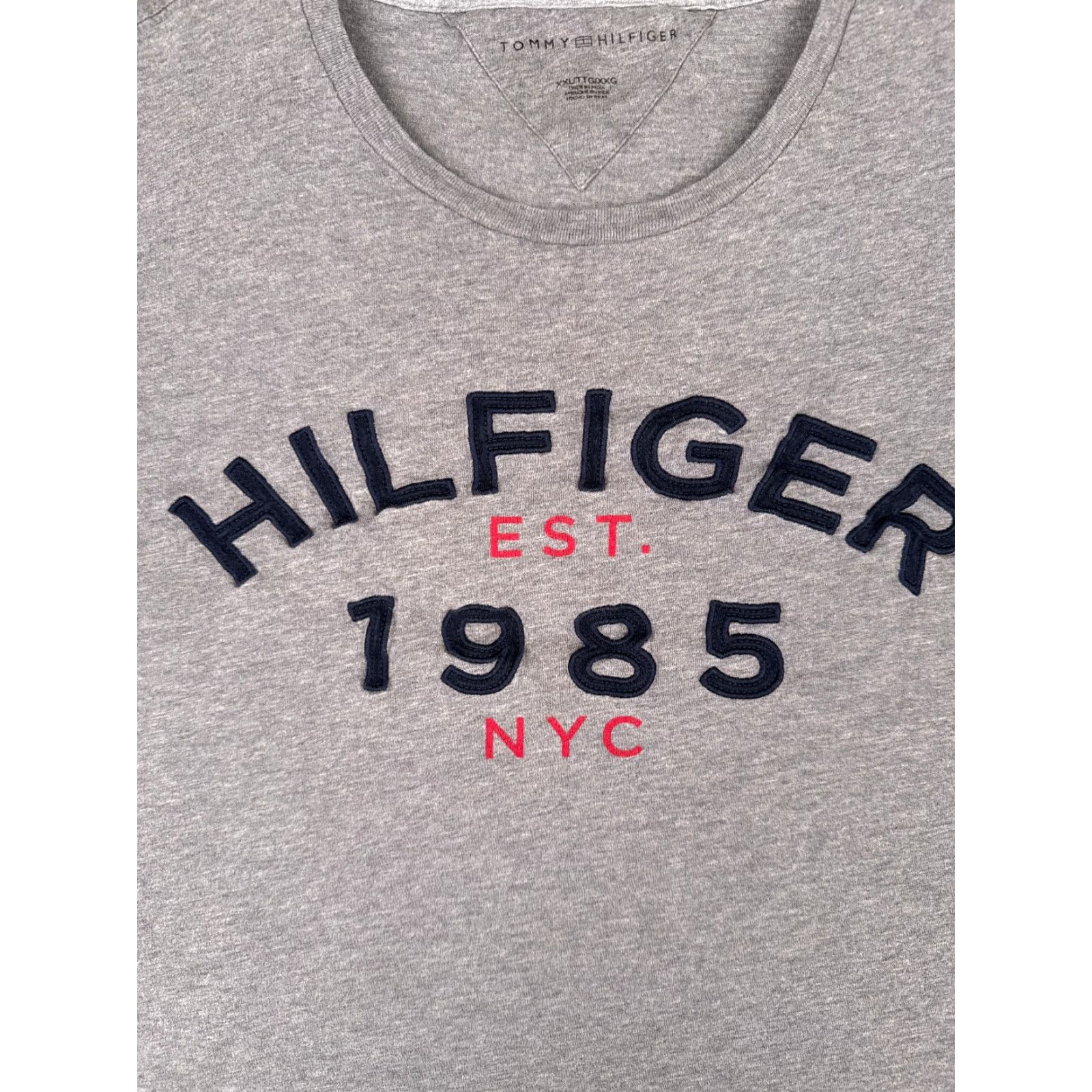 Tommy Hilfiger Tommy Hilfiger Shirt Adult 2XL XXL Gray Long Sleeve Crew Neck Cotton 1985 NYC Size US XXL / EU 58 / 5 - 6 Thumbnail
