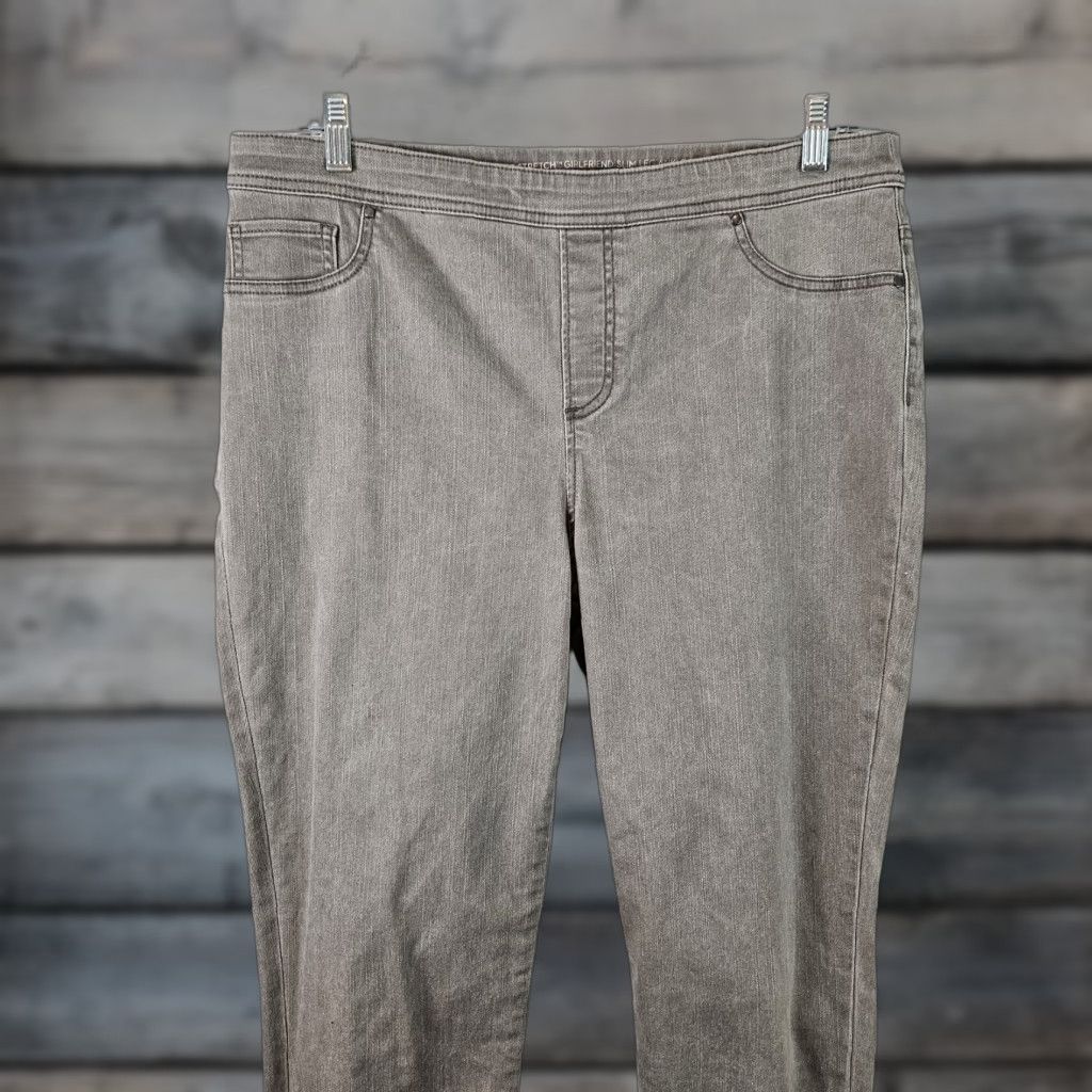 Vintage Chicos Womens Jeans Ankle Slim Girlfriend Perfect Stretch Sz 12 Gray High Rise Size 34" / US 12 / IT 48 - 1 Thumbnail