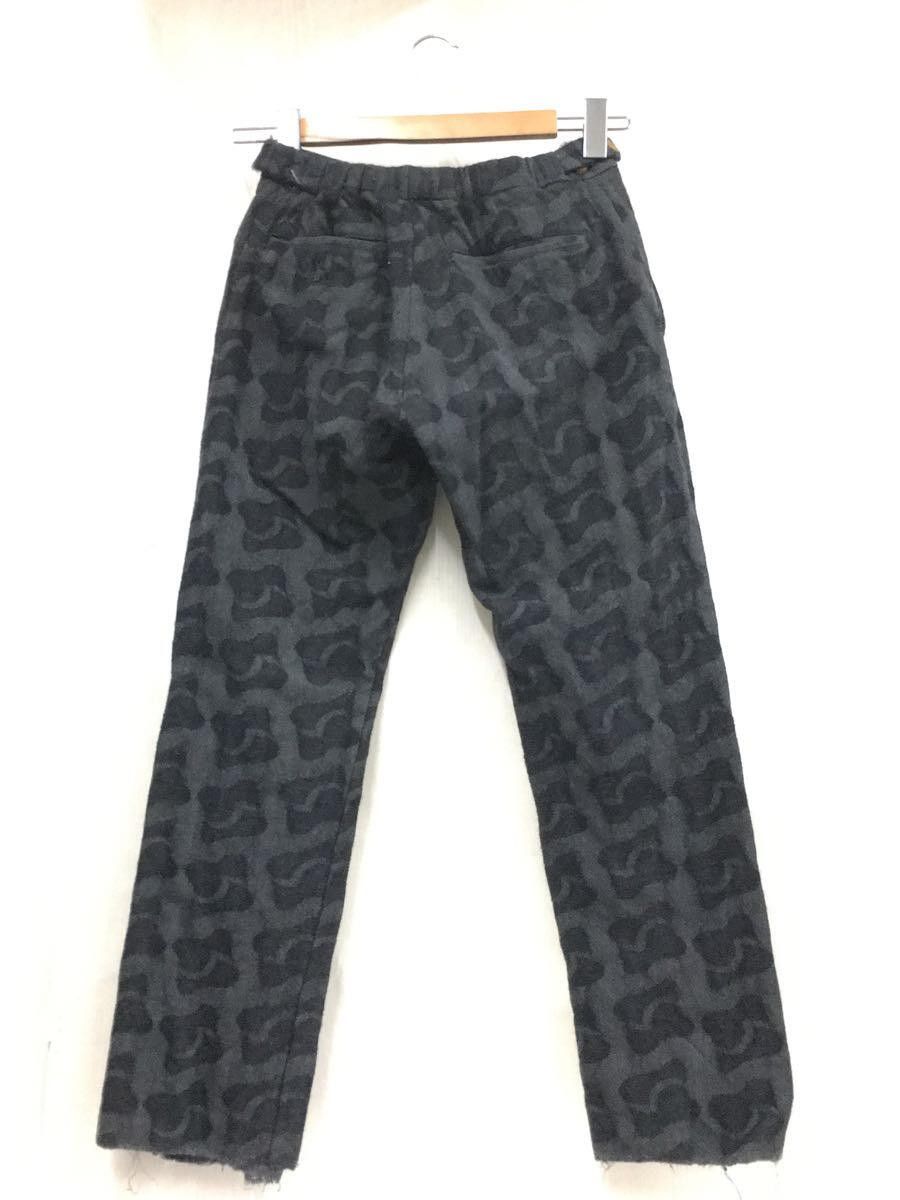 Casual Pants Wool Fraying Twist Bottom Gray