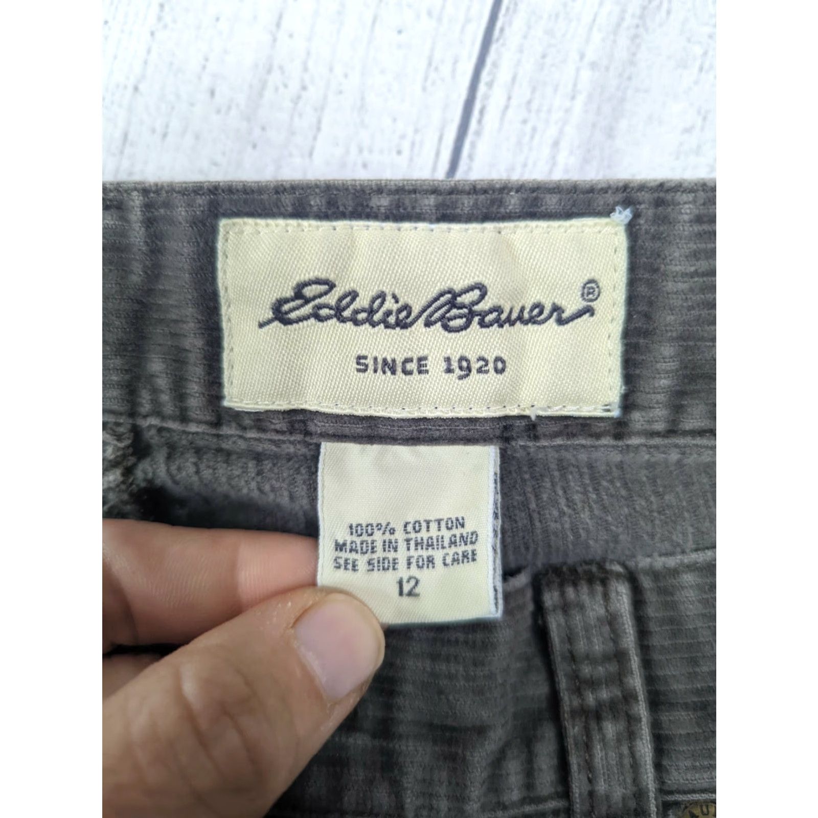 Eddie Bauer VTG Eddie Bauer High Rise Green Corduroy Pant Sz 8 Straight 90s Adults Mens or Womens Size 30" / US 8 / IT 44 - 3 Thumbnail