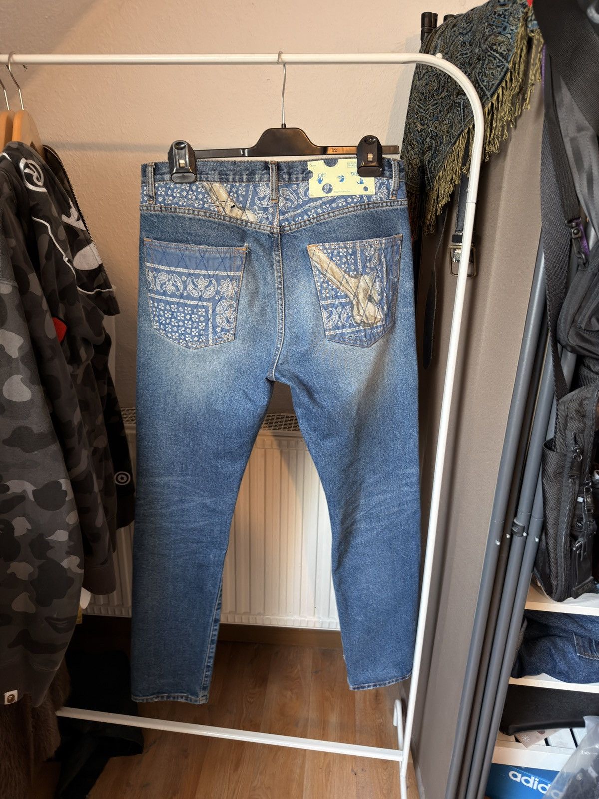 Off-White Off-White Blue Bandana Denim Jeans Size US 33 - 2 Thumbnail
