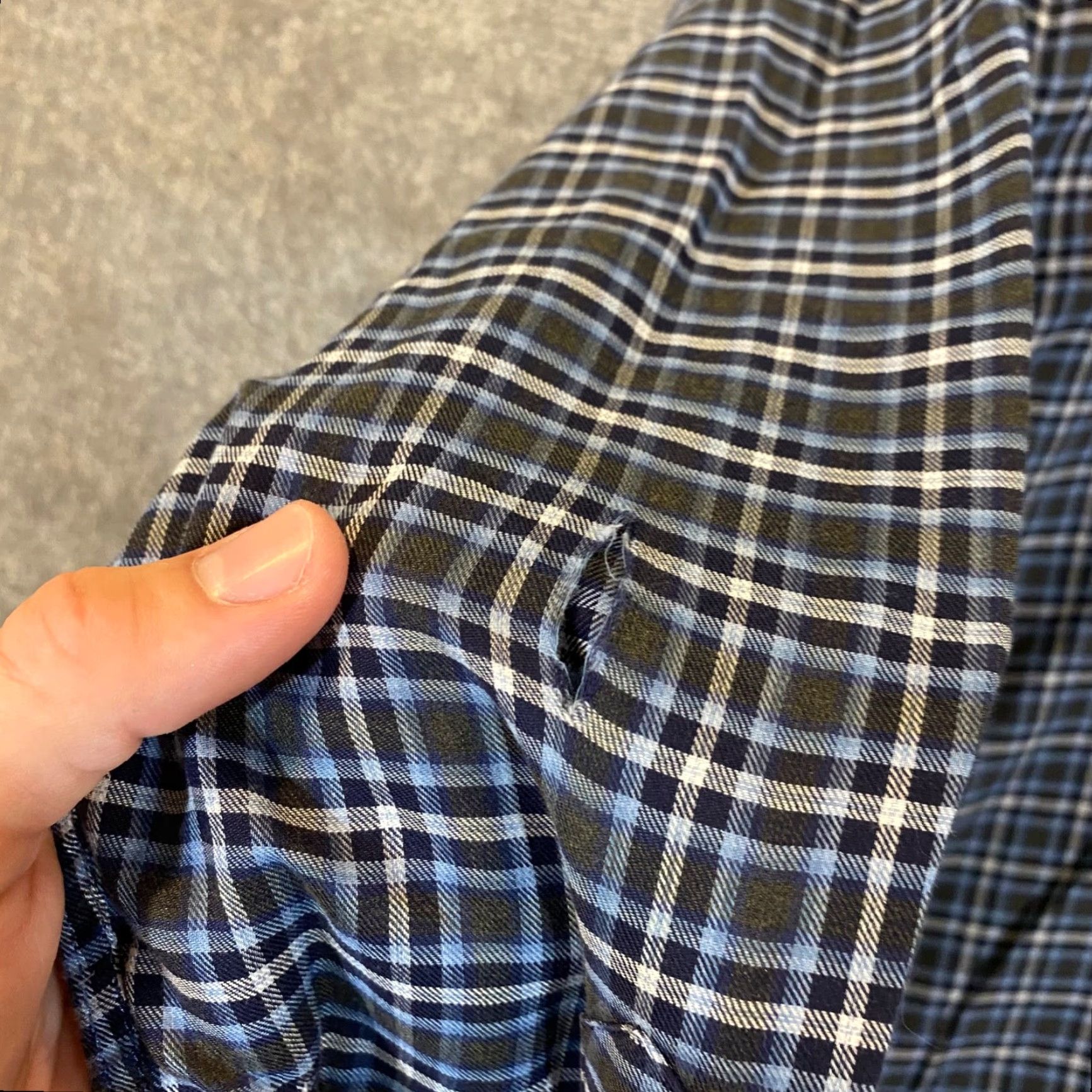 Billy Reid Billy Reid Shirt Mens Medium Regular Blue Gray Plaid Button-Up L/S Dress Casual Winter Spring Summer Fall Shirt Mens Size 40R - 5 Thumbnail