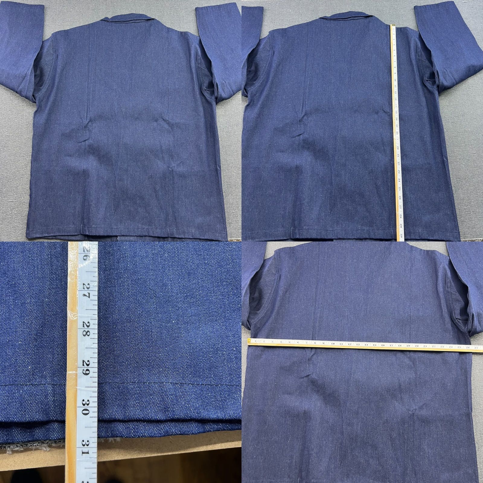 Denime VINTAGE Chore Jacket Mens XL Denim Blue Indigo Italy SanforJob Jacket Size US XL / EU 56 / 4 - 8 Thumbnail