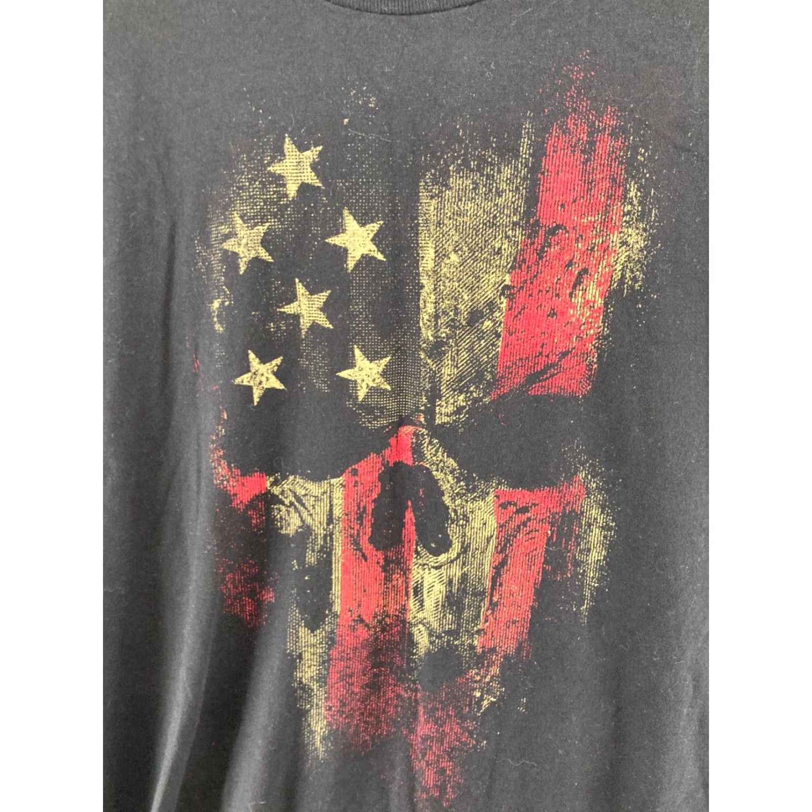 Vintage Grunt Style Mens T-Shirt XL Black Skull American Flag This Well Defend Shirt Mens XL Black Skull American Flag Grunt Style Size US XL / EU 56 / 4 - 4 Thumbnail