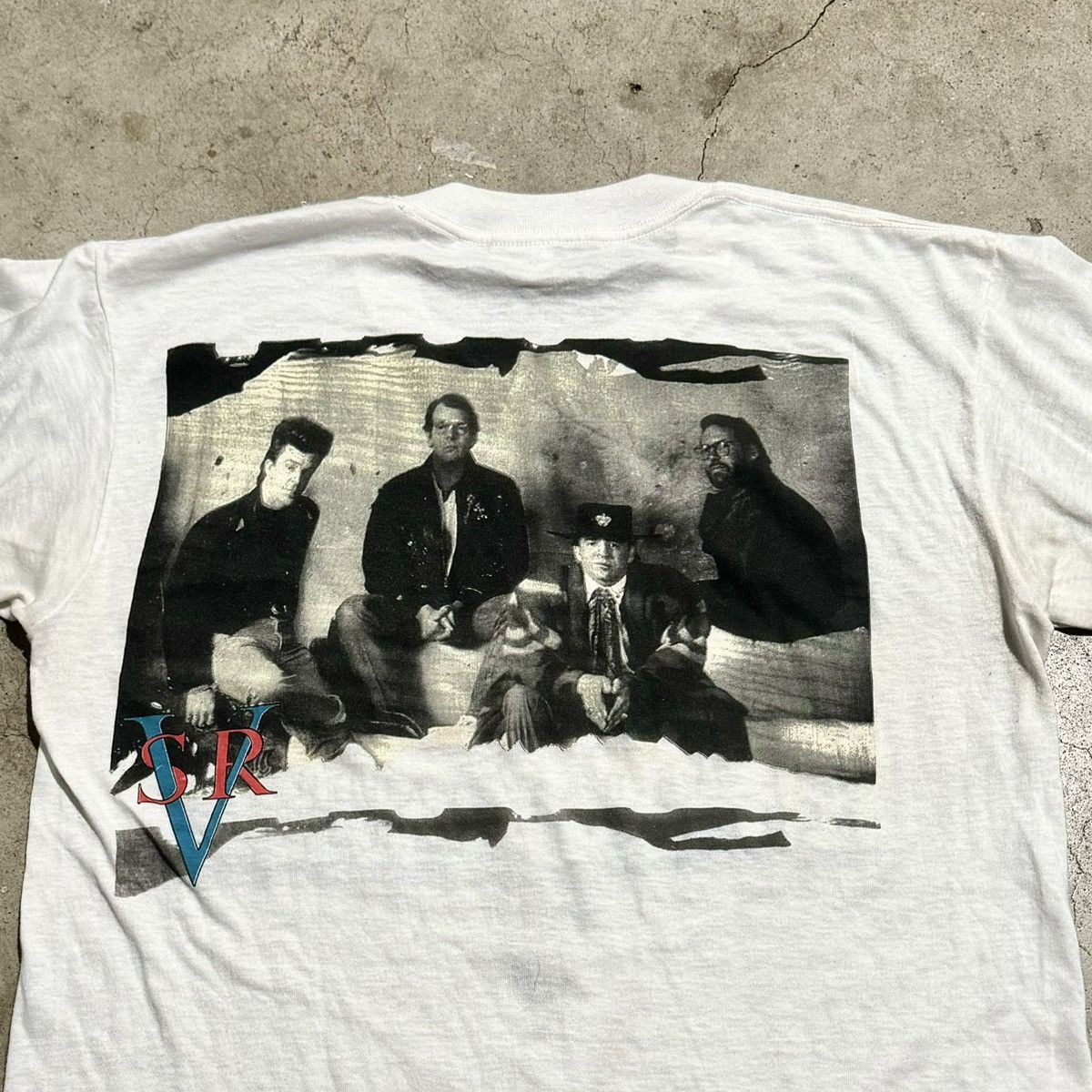 Band Tees 1989 STEVIE RAY VAUGHN AND DOUBLE TROUBLE TEE! Size US M / EU 48-50 / 2 - 8 Thumbnail