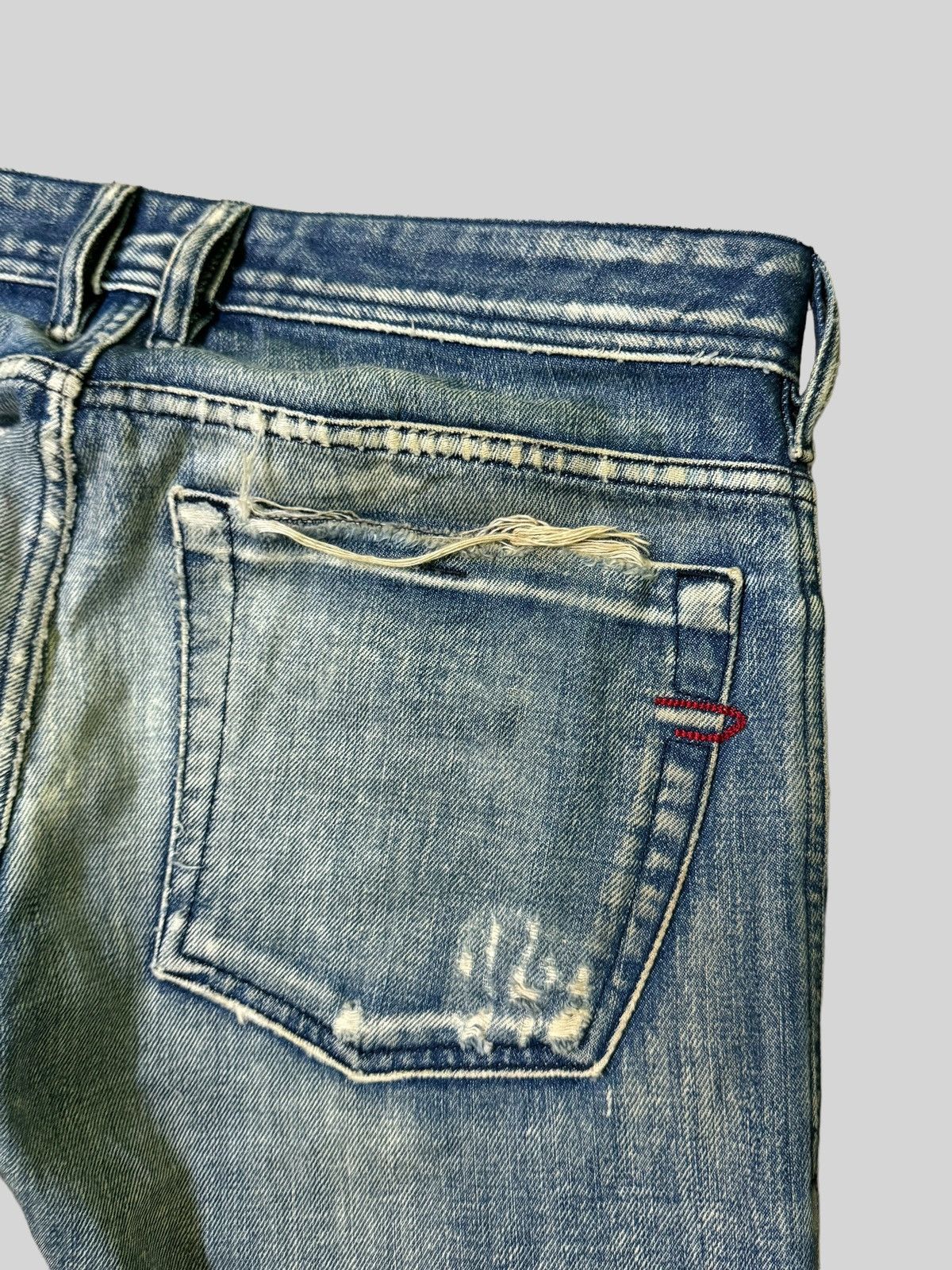Japanese Brand × Vintage Flared Diesel Industry Thrashed Distressed Denim Size US 31 - 14 Thumbnail