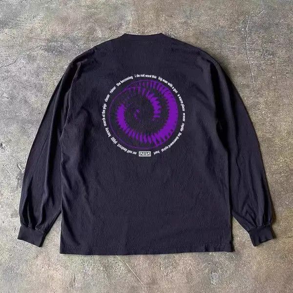 Japanese Brand Midori x Yumi Black street fashion print long sleeve tee Size US L / EU 52-54 / 3 - 5 Thumbnail
