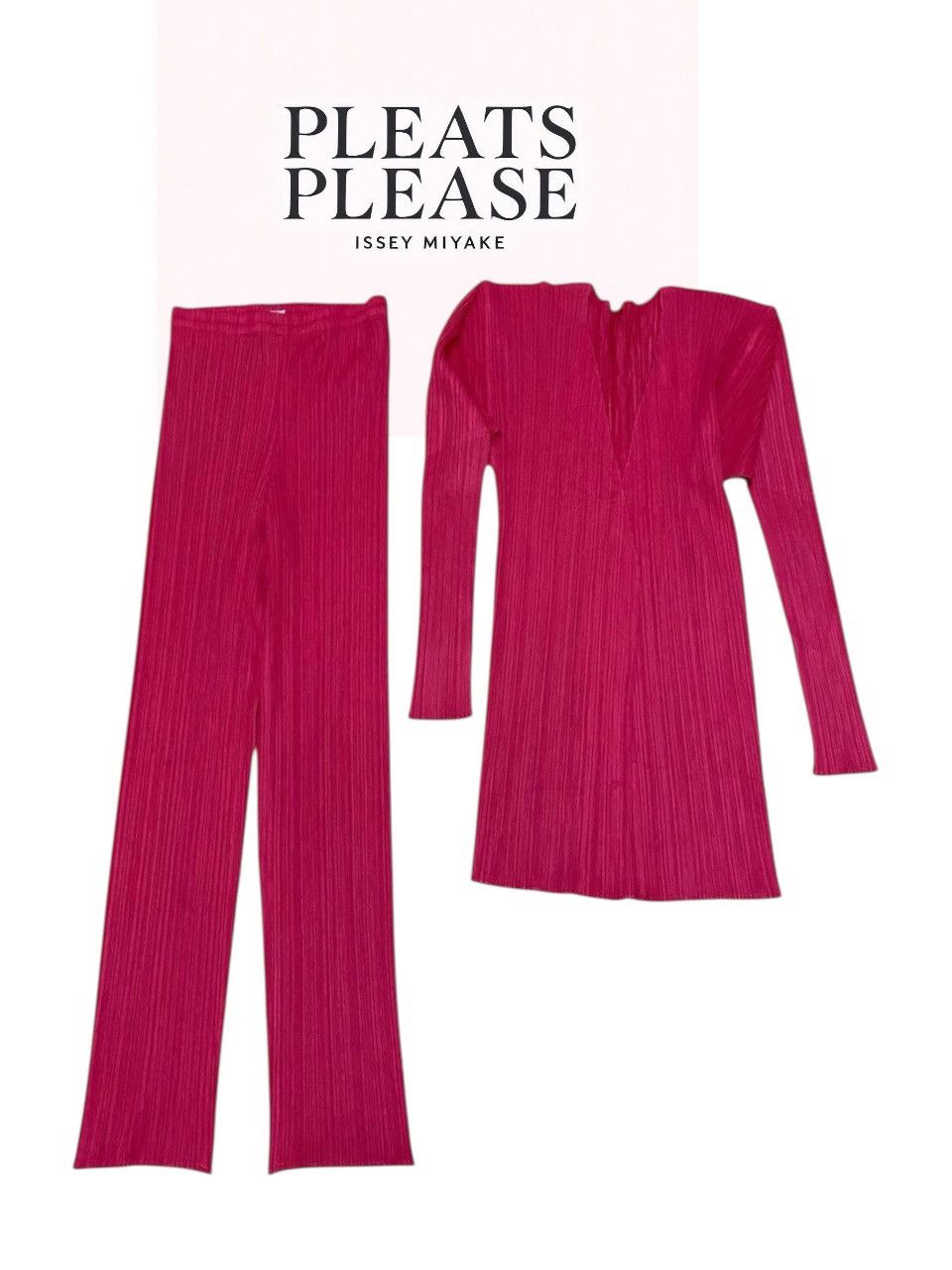 Pleats Please Issey Miyake 🔥KING OF PLEATS🔥Vintage pleats please issey miyake one set Size 22" - 1 Thumbnail