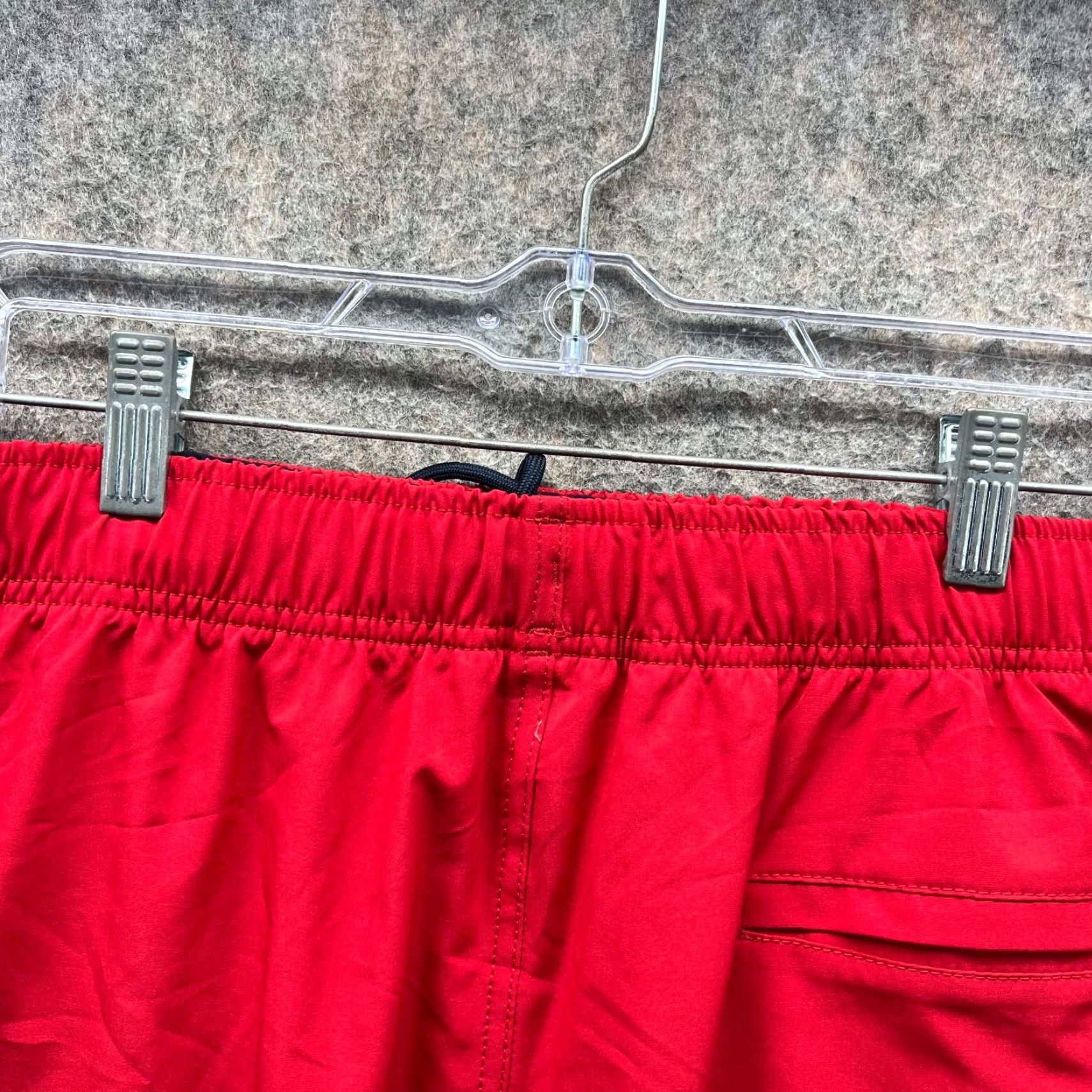 Nautica Nautica Shorts Men XL Red Swim Bottoms Solid Embroidered Drawstring New Trunks Lined Size US 36 / EU 52 - 7 Thumbnail