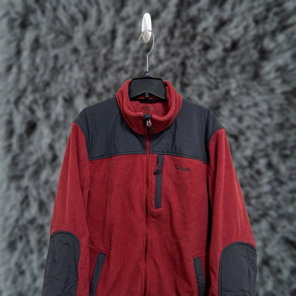 Vintage L.L. Bean Fleece Polartec Jacket Mens Large Full Zip Outdoor Hiking Red Gray Jacket Size US L / EU 52-54 / 3 - 1 Thumbnail