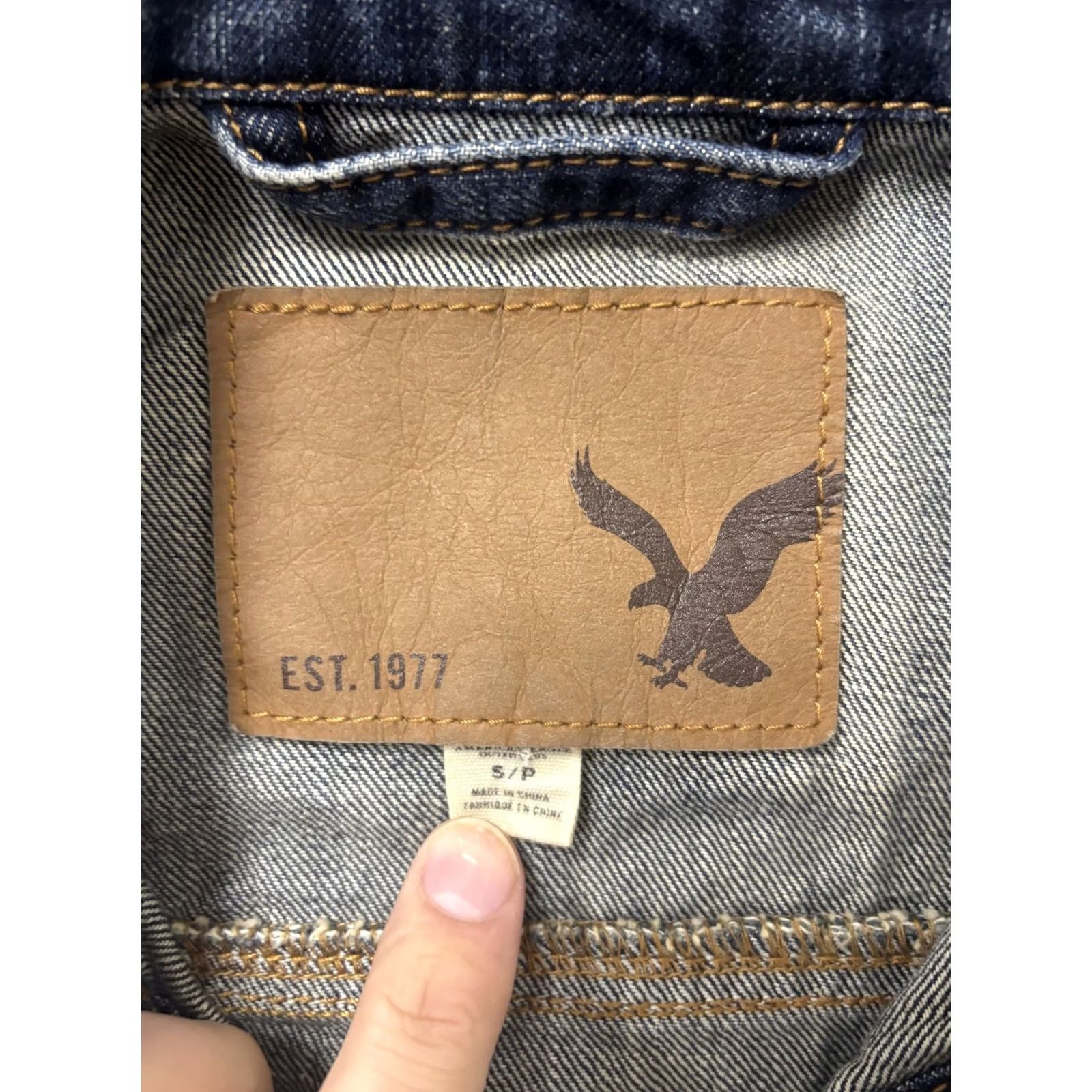 American Eagle Outfitters American Eagle Outfitters Jacket Women’s Small Blue Denim Biker Trucker Casual S Blue Spring Fall Size S / US 4 / IT 40 - 2 Thumbnail
