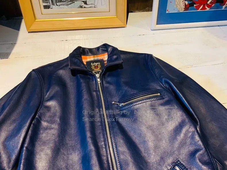 Schott Schott Men's bomber jacket jacket Size US L / EU 52-54 / 3 - 2 Thumbnail