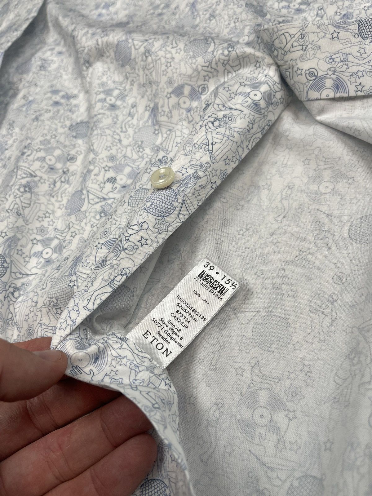 Eton × Vintage Luxury Eton Beautiful Shirt white multilogo Size US XL / EU 56 / 4 - 6 Thumbnail