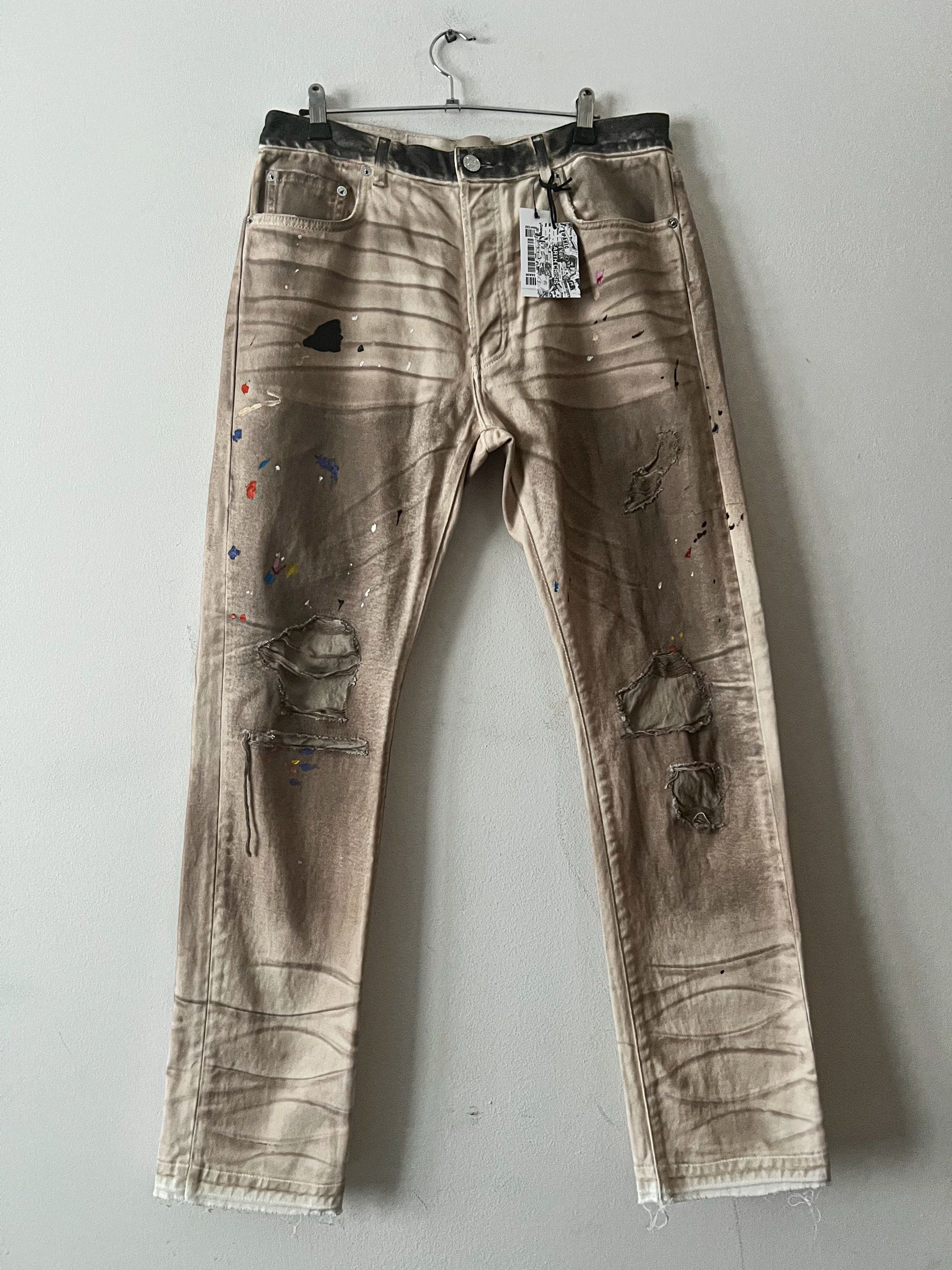 Gallery Dept. Hollywood BLV 5001 Paint-Splattered Distressed Jeans Size US 32 / EU 48 - 1 Thumbnail