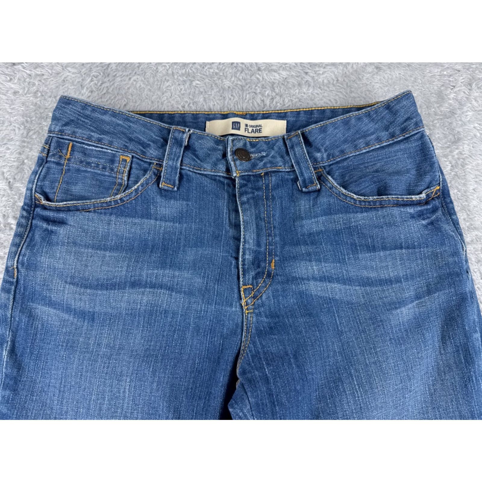 Gap VINTAGE Gap Jeans Womens 6 Blue Denim Ankle Mid Rise Cotton Blend 28x28 Jeans Women Blue 90s Western Style Boys? Size 28" / US 6 / IT 42 - 4 Thumbnail