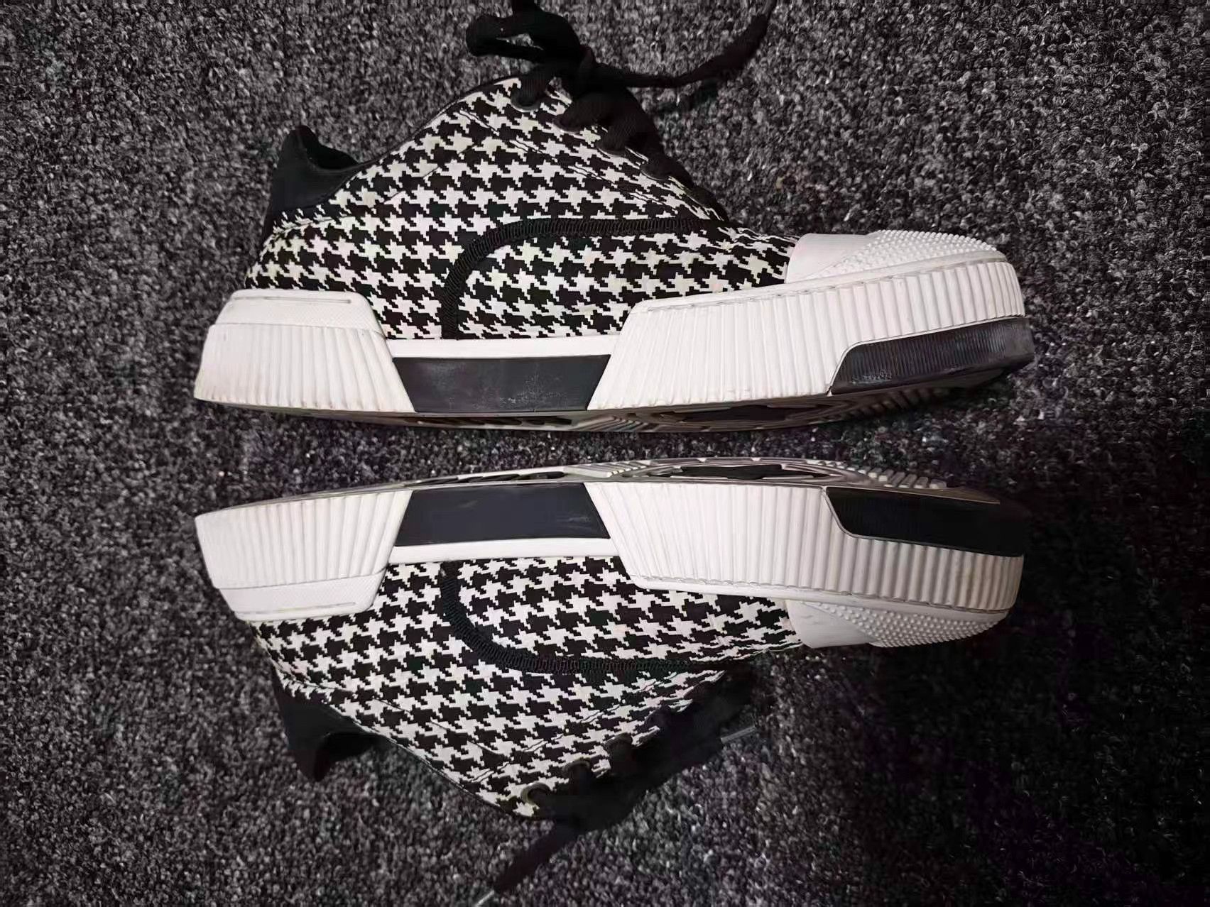 Dior DIOR D-Smash Houndstooth Lace-Up Sneakers K13 Size US 7 / IT 37 - 3 Thumbnail