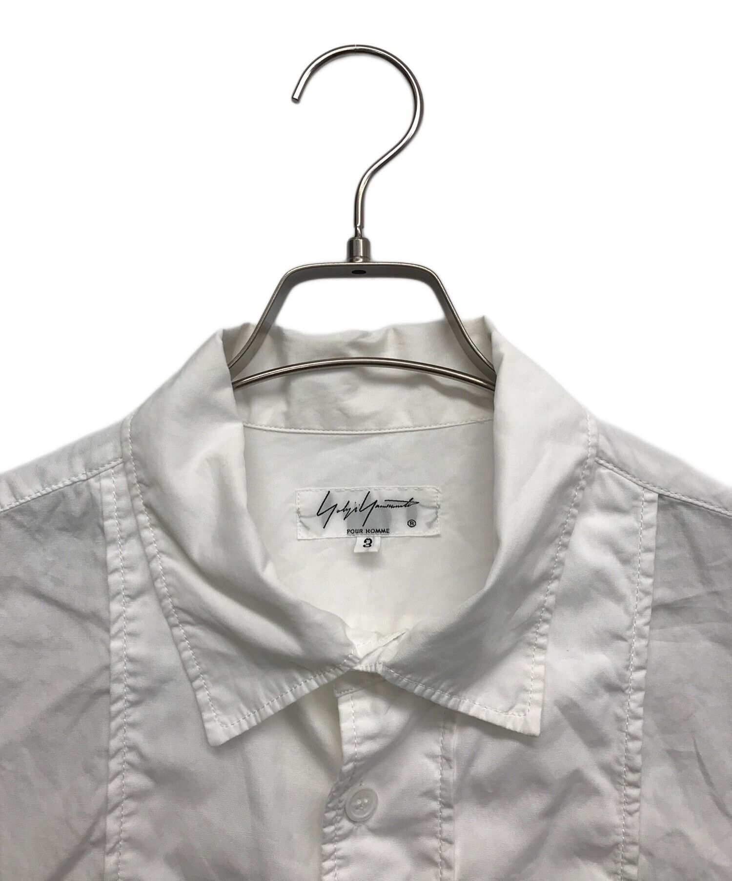 Yohji Yamamoto Pour Homme Short Sleeve Shirt HN-B65-035 WH 3