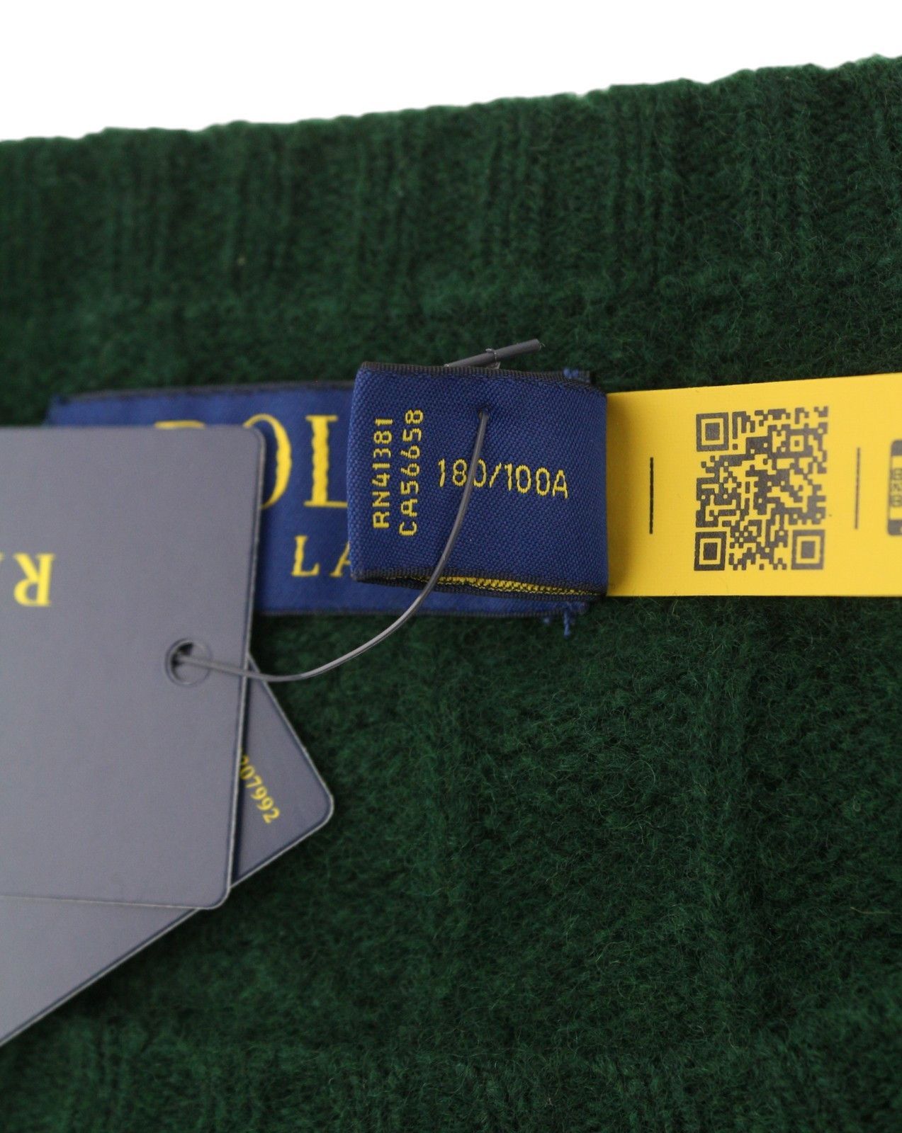 Ralph Lauren Dark Green L Wool Cashmere Tight Knit Pullover 86926 Size US L / EU 52-54 / 3 - 11 Thumbnail