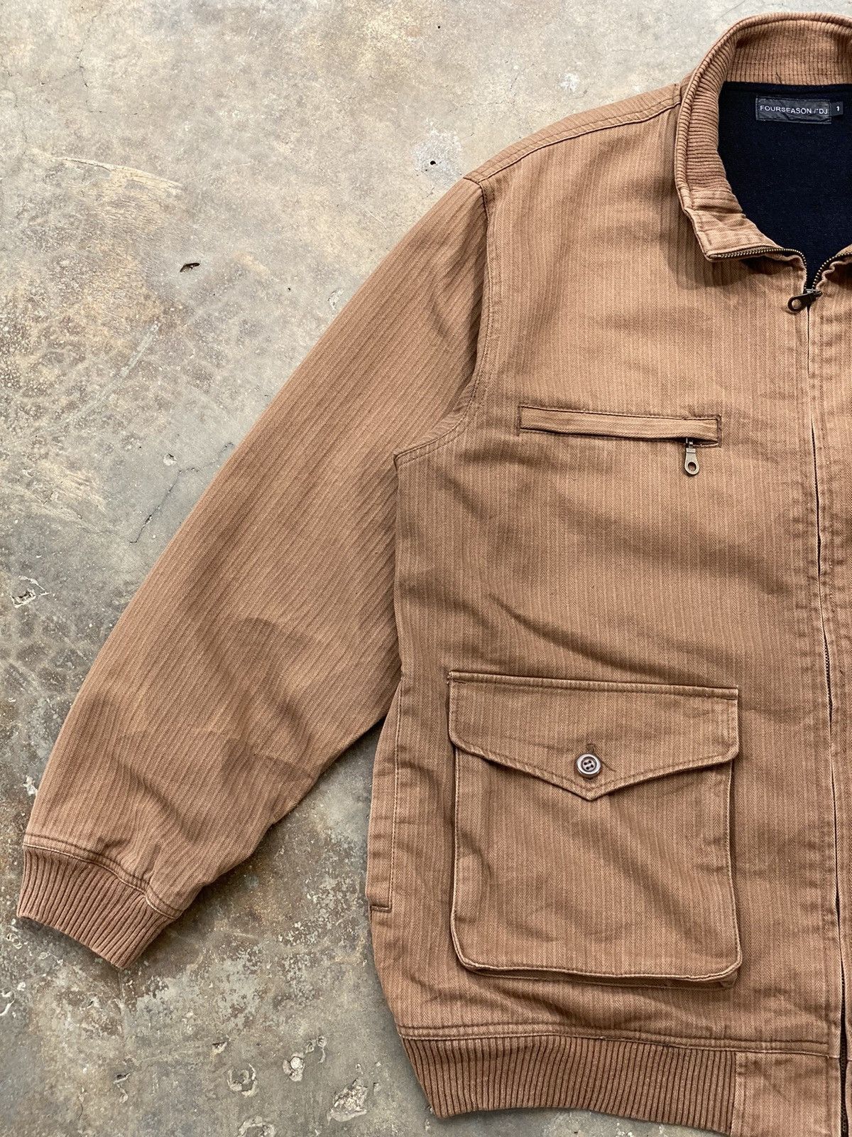 20471120 × Japanese Brand 💥Fourseason Zipper Jacket Size US XL / EU 56 / 4 - 7 Thumbnail