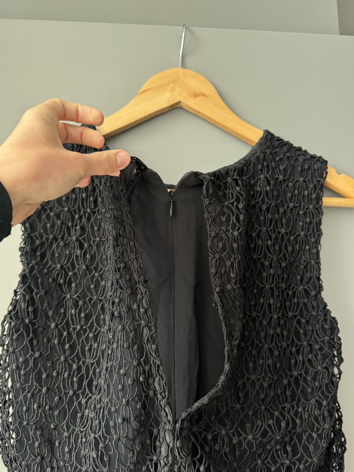 Bally Bally Mid-Length A-Line Embroidered Black Dress Size XS / US 0-2 / IT 36-38 - 6 Thumbnail