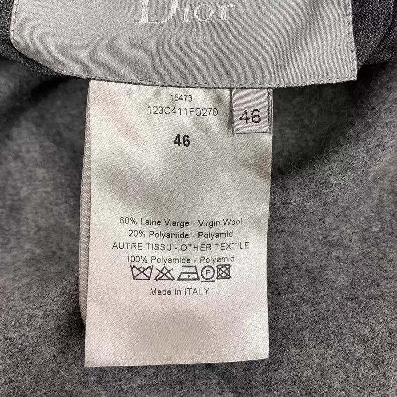 Dior Dior Dark gray wool lapel double-breasted long-sleeved dou Size US S / EU 44-46 / 1 - 6 Thumbnail