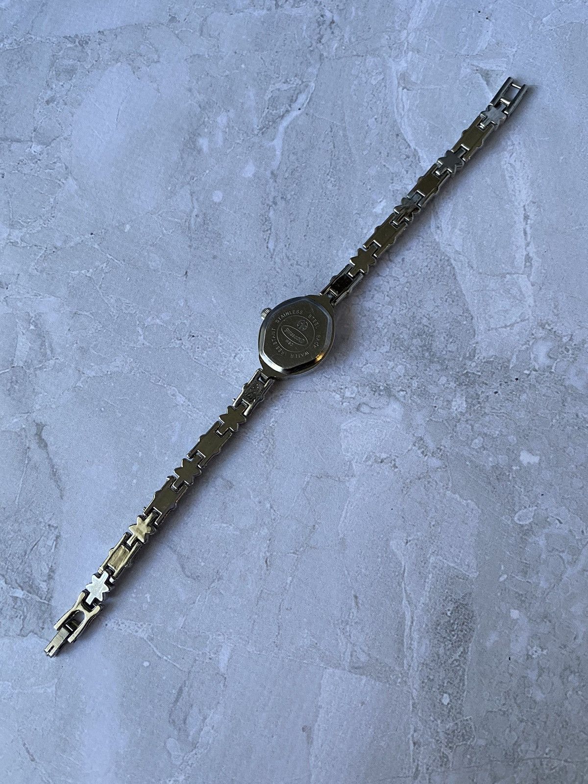 Jewelry × Vintage Swiss Gold Watch with Purple Dial & Crystals Size ONE SIZE - 4 Thumbnail