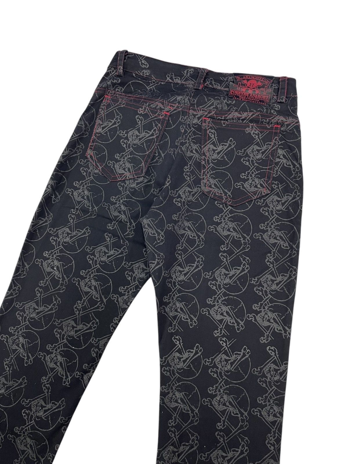 Hysteric Glamour × If Six Was Nine × Japanese Brand H.naoto Anarchy Skull Monogram Flare Pants Size US 28 / EU 44 - 7 Thumbnail