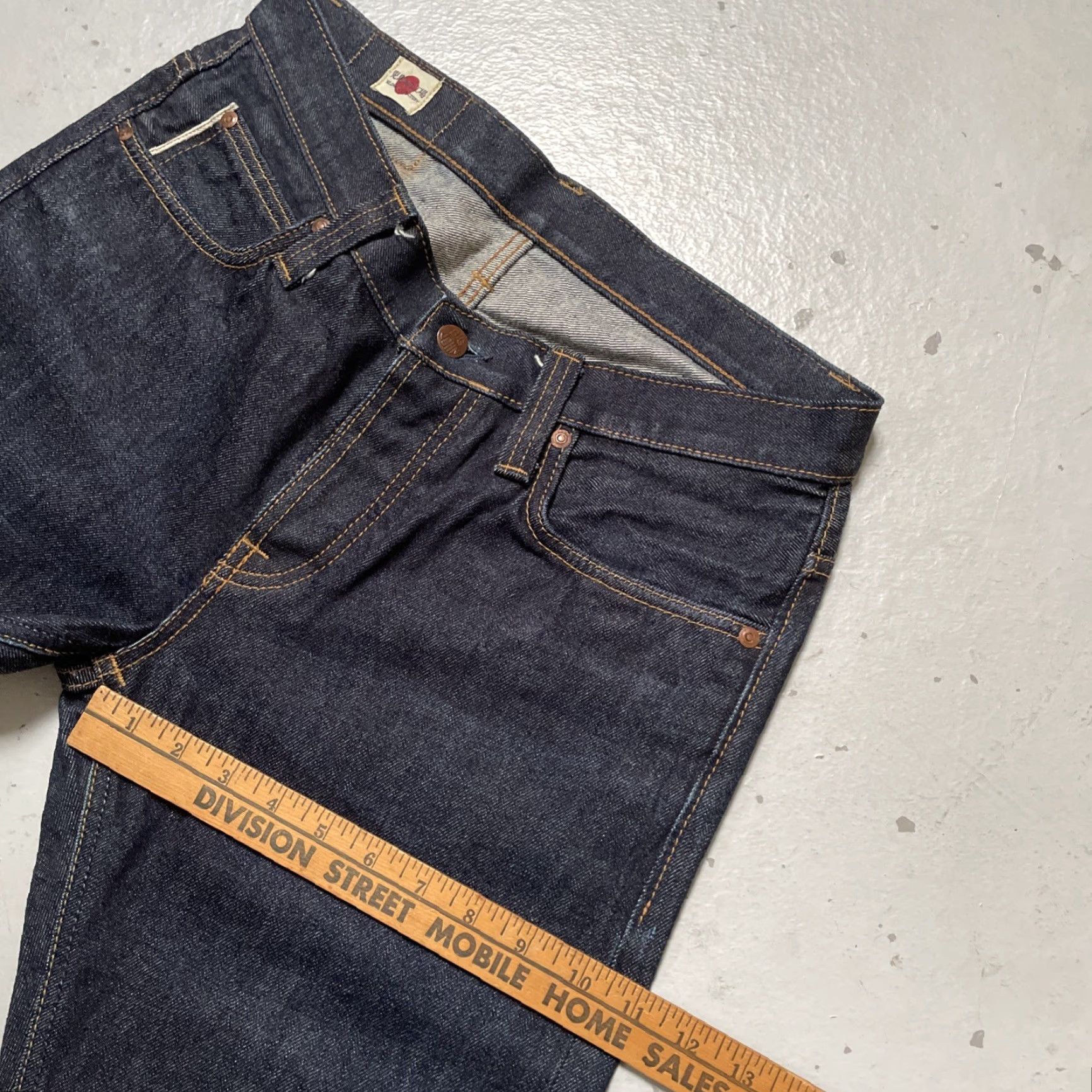 Big John Big John M106D Selvedge Dark Blue Denim Jeans 31x34 Unisex Adults 31 Jeans EUC Japan 90s Vintage Heritage Workwear Straight Size US 31 - 5 Thumbnail