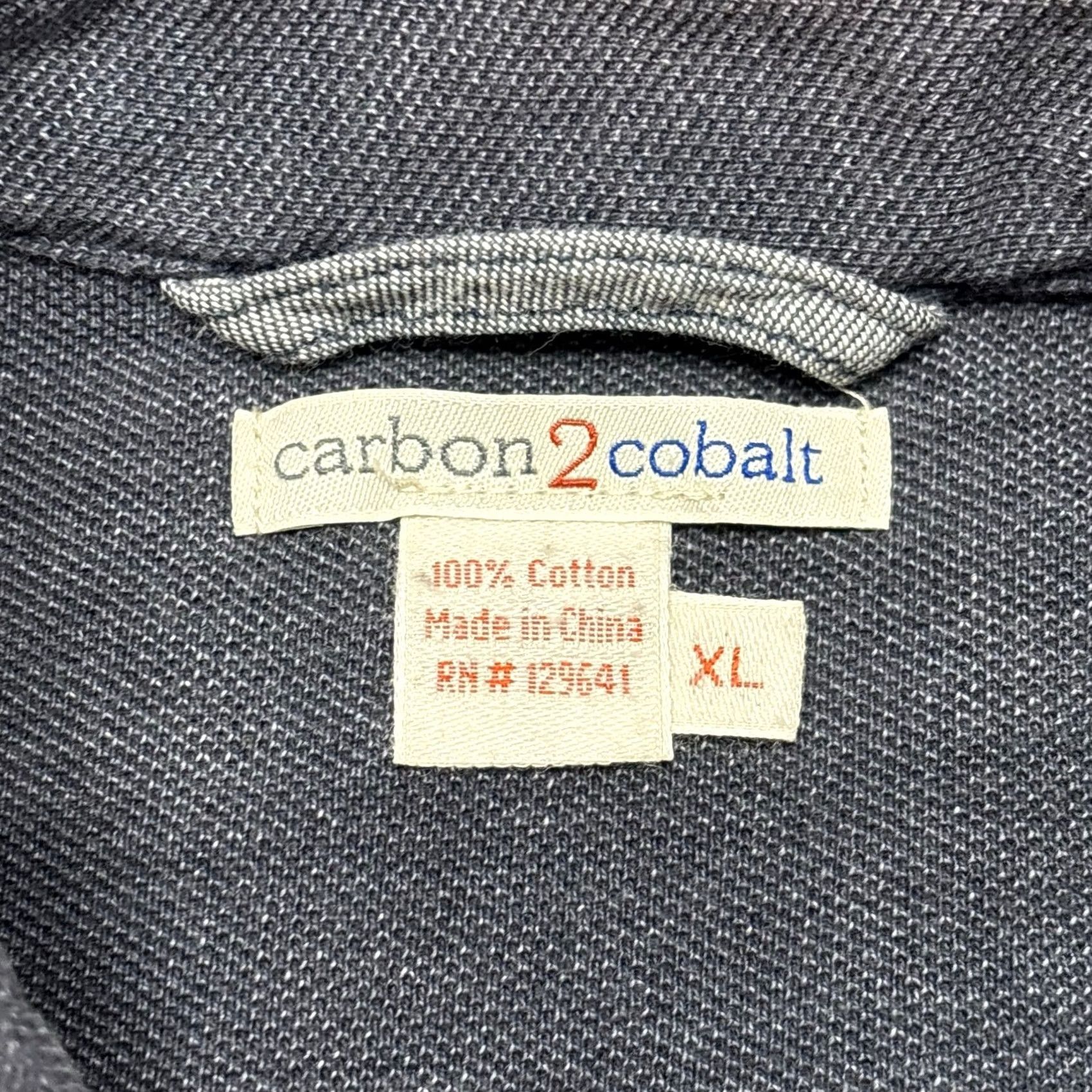 Carbon2Cobalt Carbon2Cobalt Shirt Long Sleeve Gray Mens XL Cotton Knit Button Up Elbow Patch Size US XL / EU 56 / 4 - 4 Thumbnail