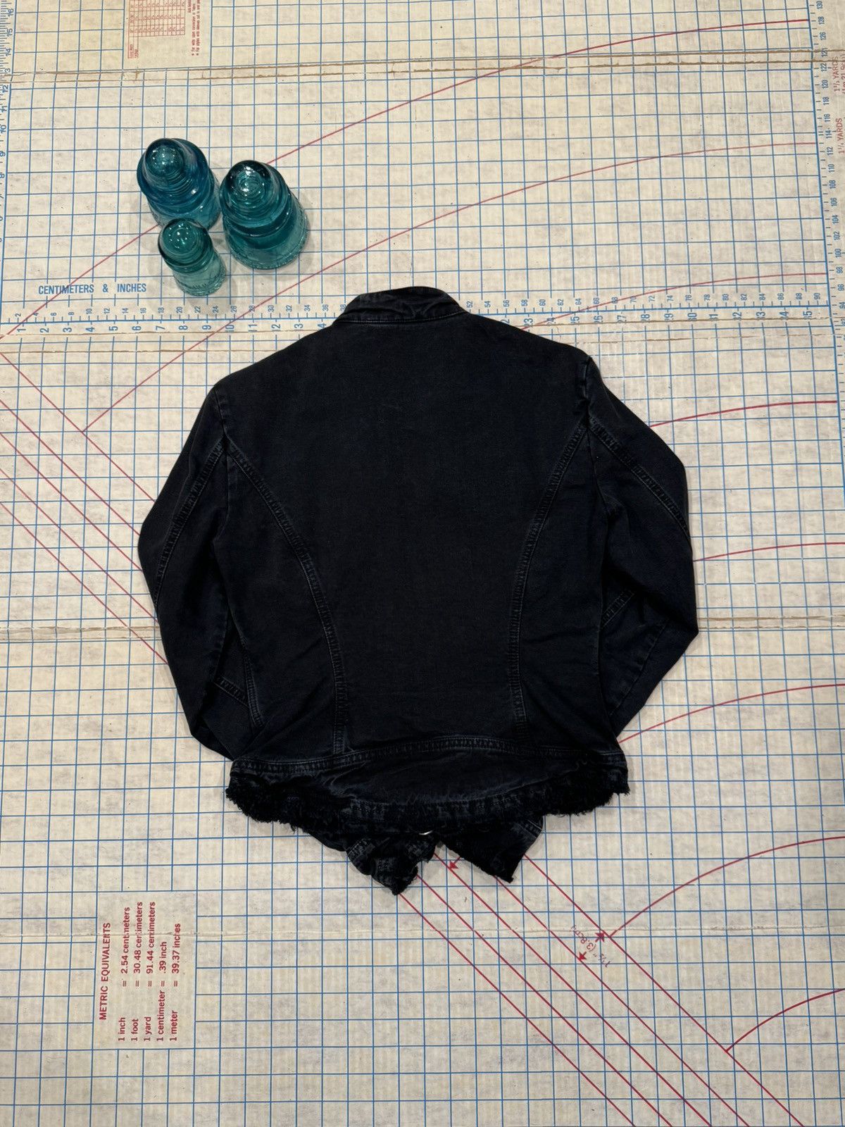 Versace Jeans Couture Versace Jeans Couture Y2K Denim Jacket XS FullZip Black 04/1 Size XS / US 0-2 / IT 36-38 - 12 Thumbnail