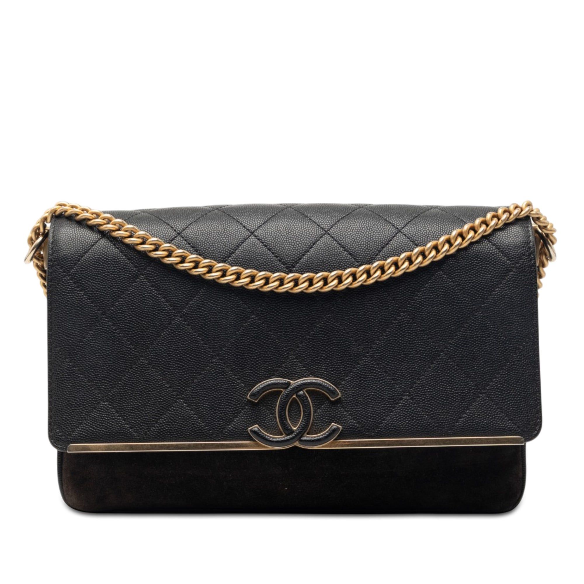 Chanel CC Stitched Caviar and Suede Lady Coco Flap Size ONE SIZE - 1 Thumbnail