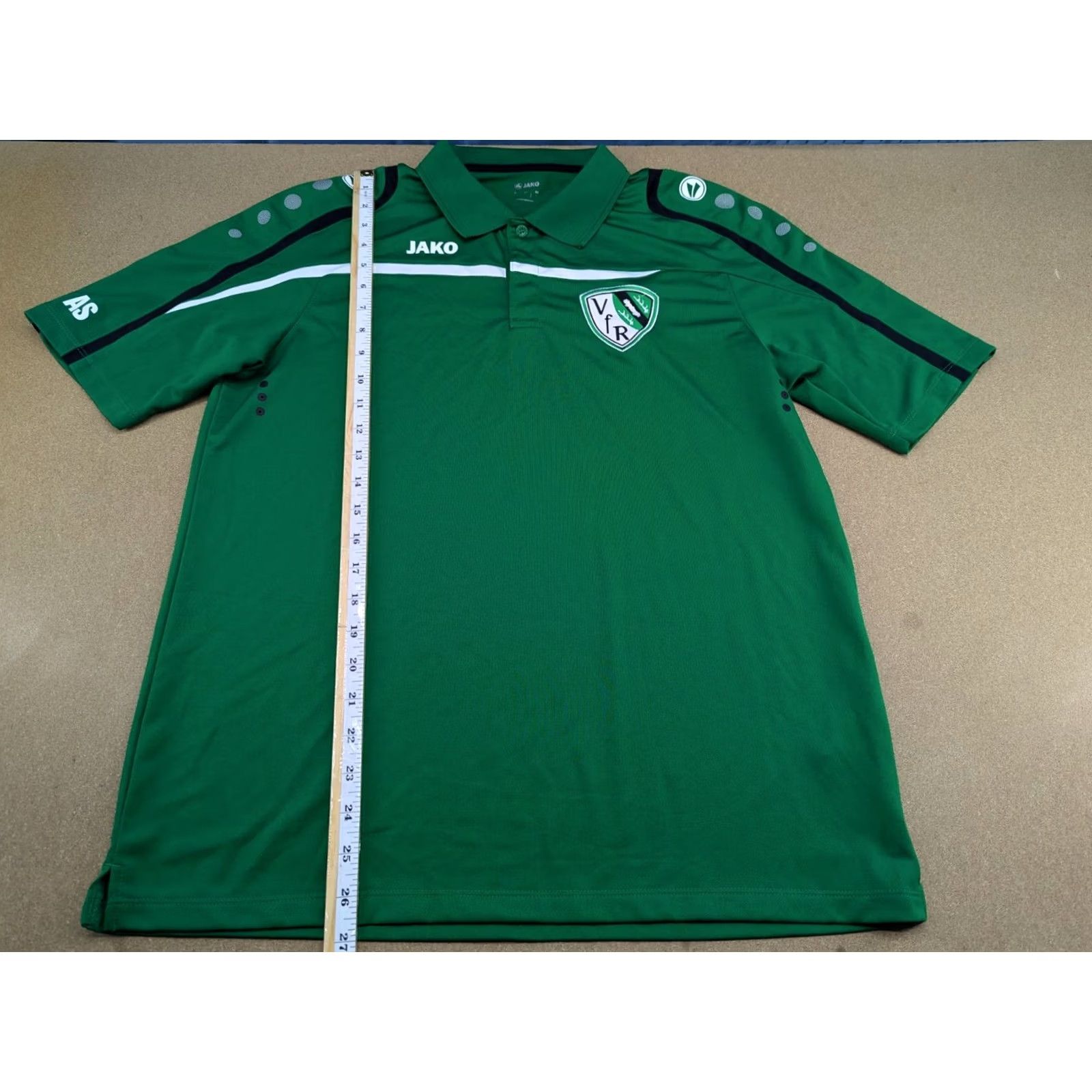 Vintage JAKO Shirt Adult M Football Green Jako VfR Stockach 09 Jersey 2007 Short Sleeve Pullover Round Neck Athletic Quick Dry Sports Men Size US M / EU 48-50 / 2 - 5 Thumbnail